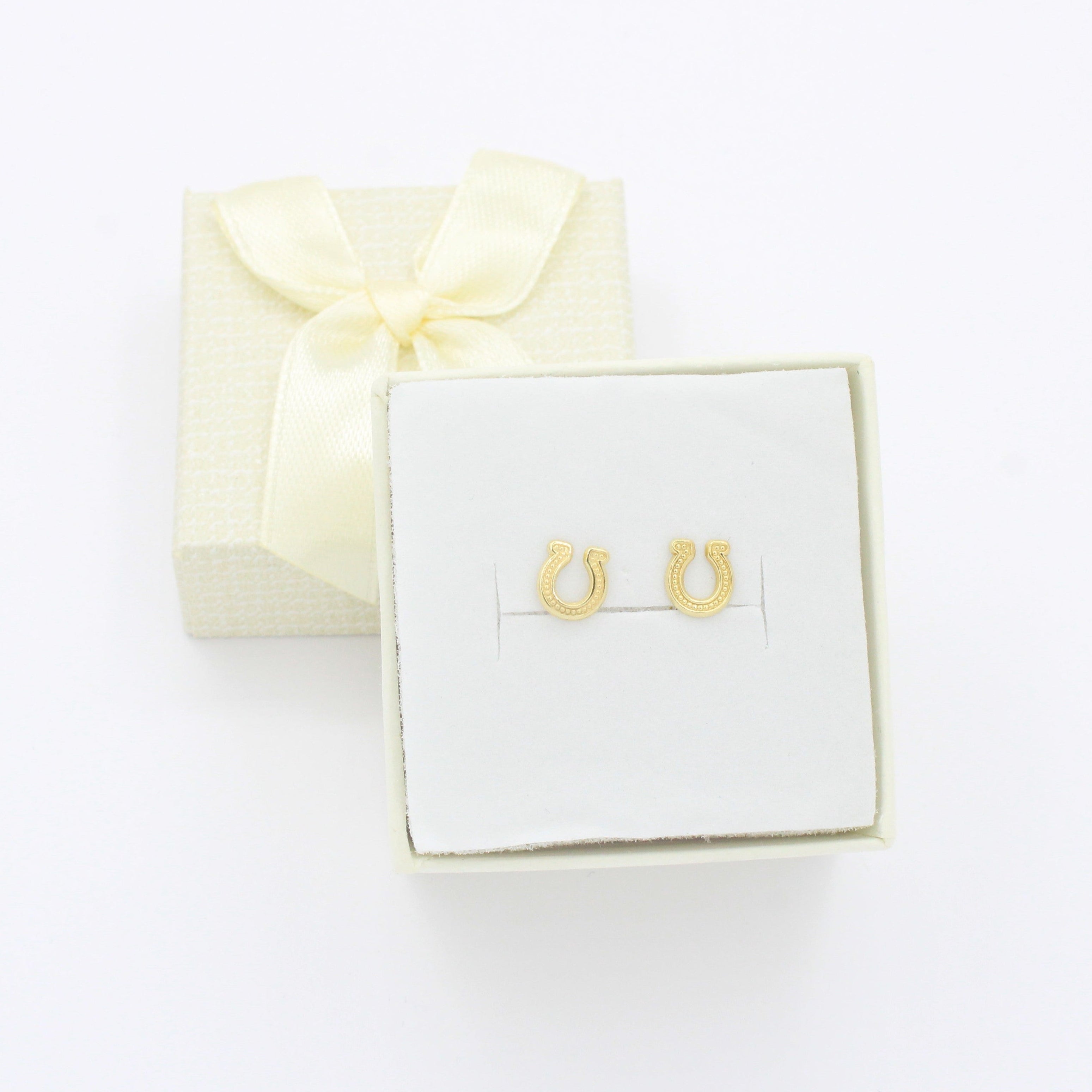 Broquel de Oro 10k Diseño de Herradura mod. 10447