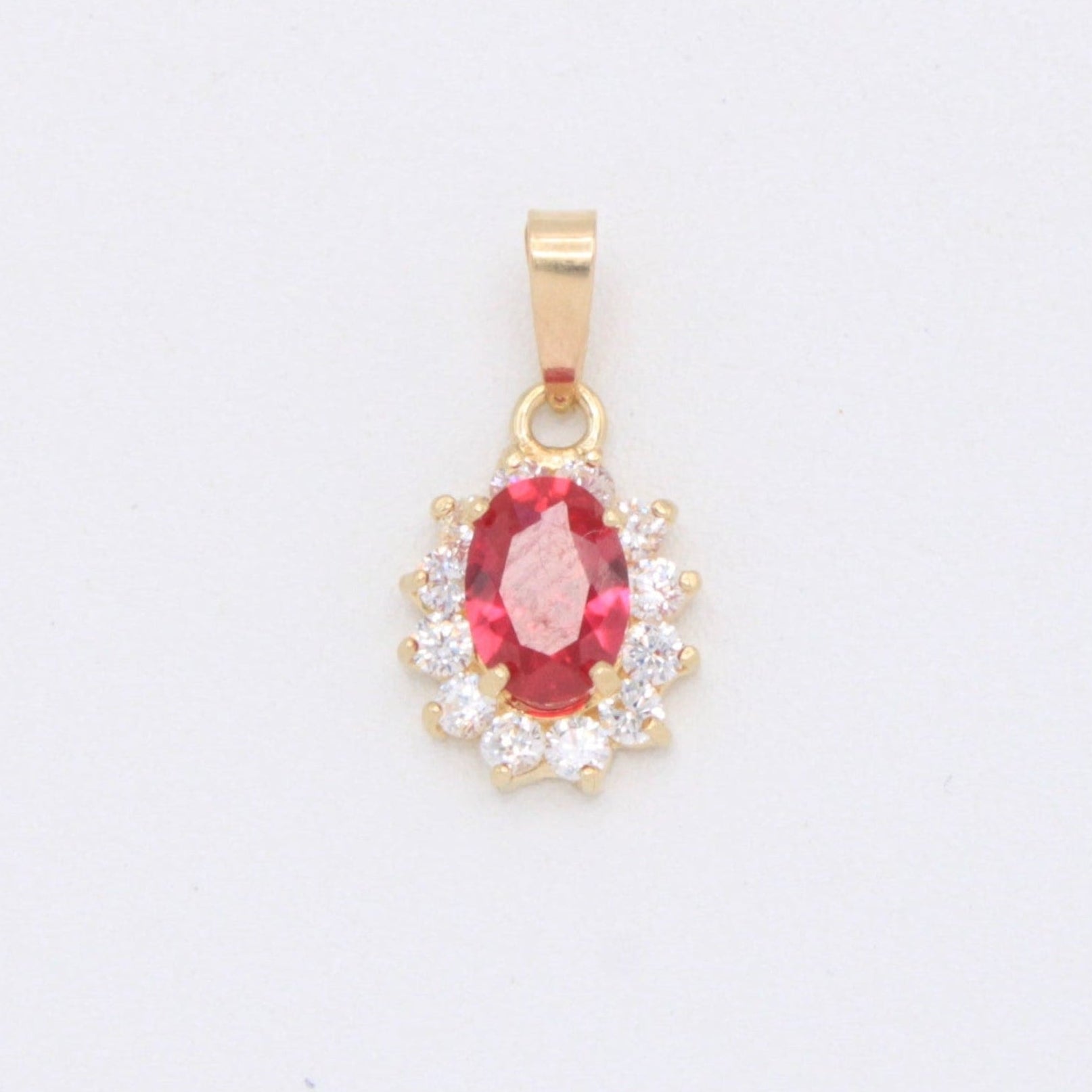 Dije de Oro 14k Elegante con Zirconia Rosa mod. 10934