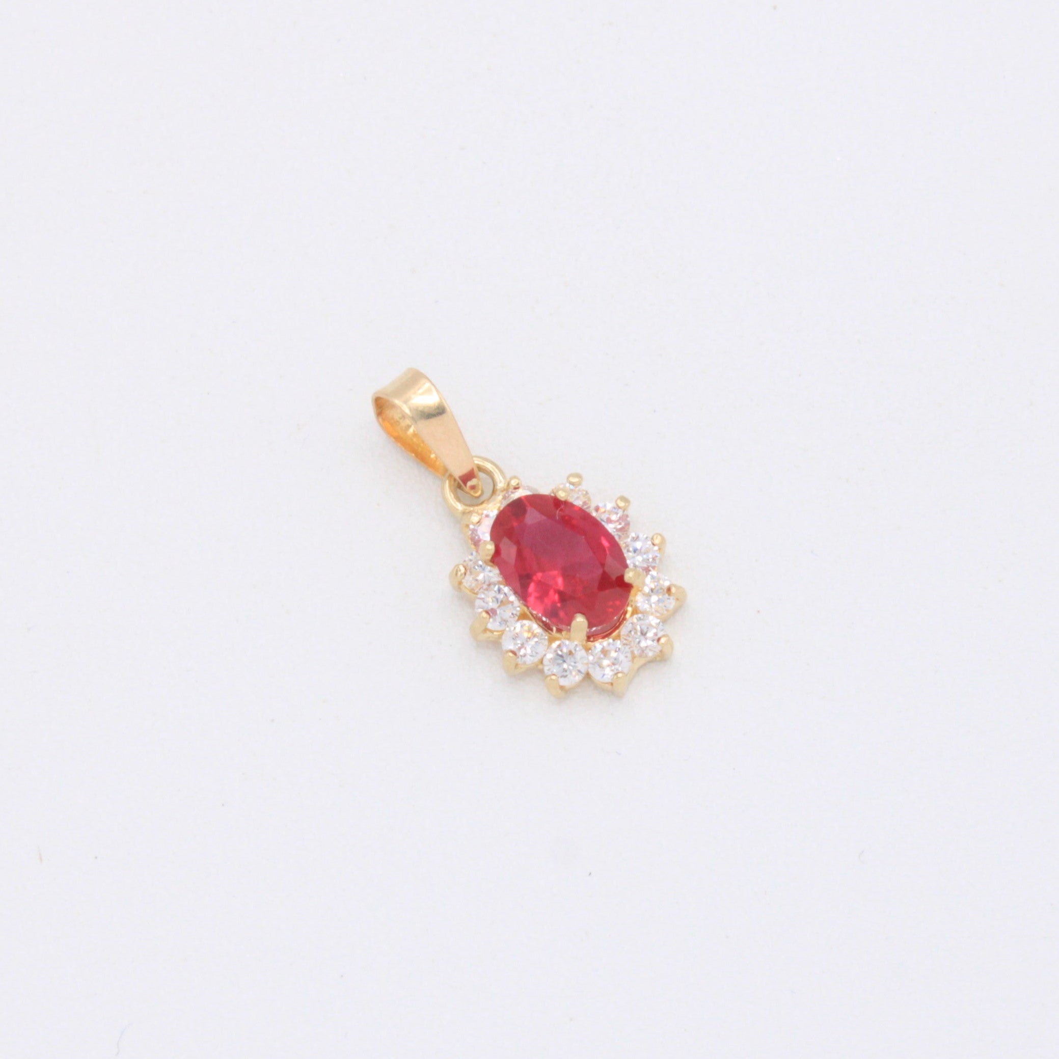 Dije de Oro 14k Elegante con Zirconia Rosa mod. 10934