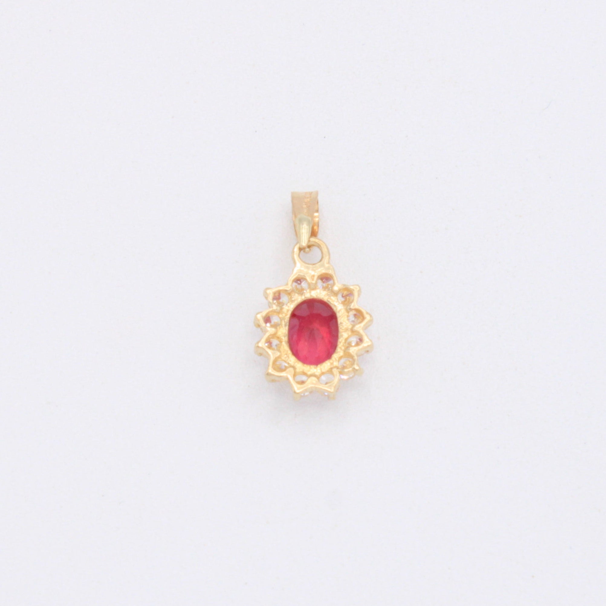 Dije de Oro 14k Elegante con Zirconia Rosa mod. 10934