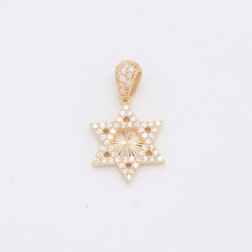 Dije de Oro 14k Estrella de David Especial con Zirconias mod. 10939