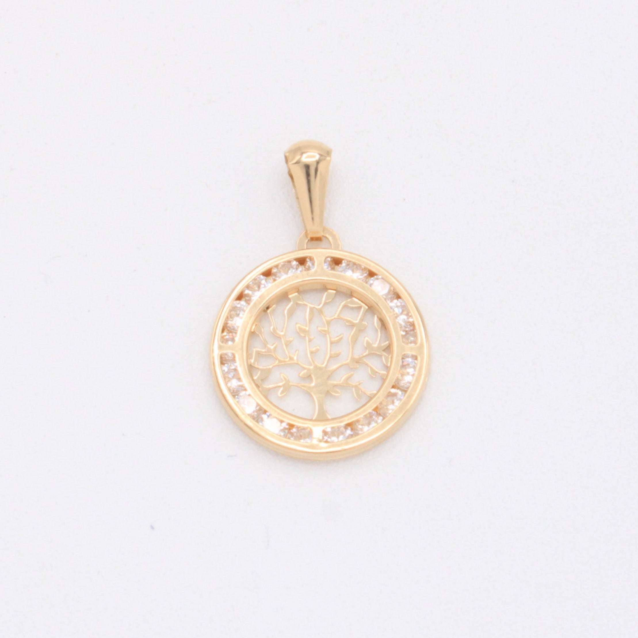 Dije de Oro 14k Arbol de la Vida con Zirconias mod. 10941