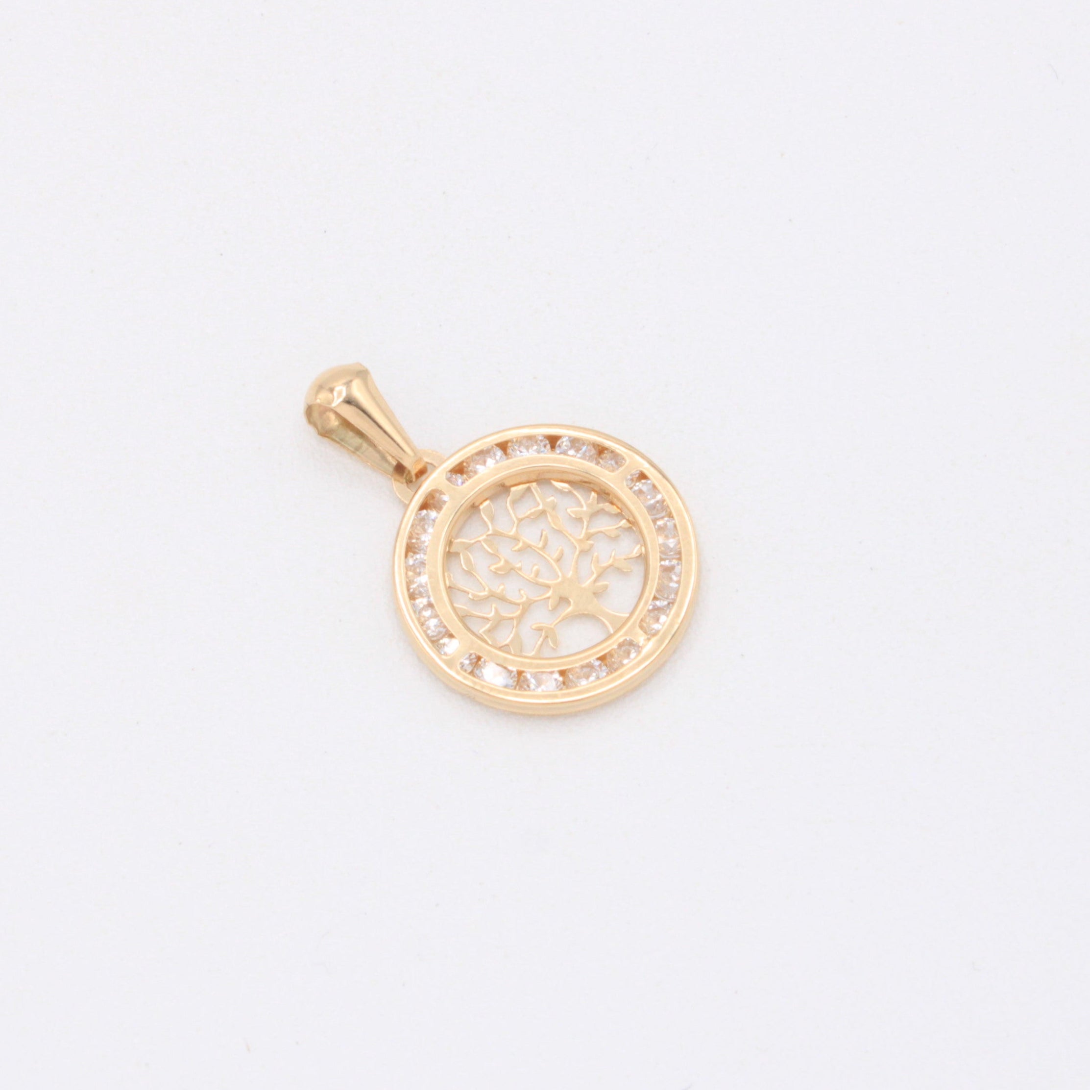 Dije de Oro 14k Arbol de la Vida con Zirconias mod. 10941