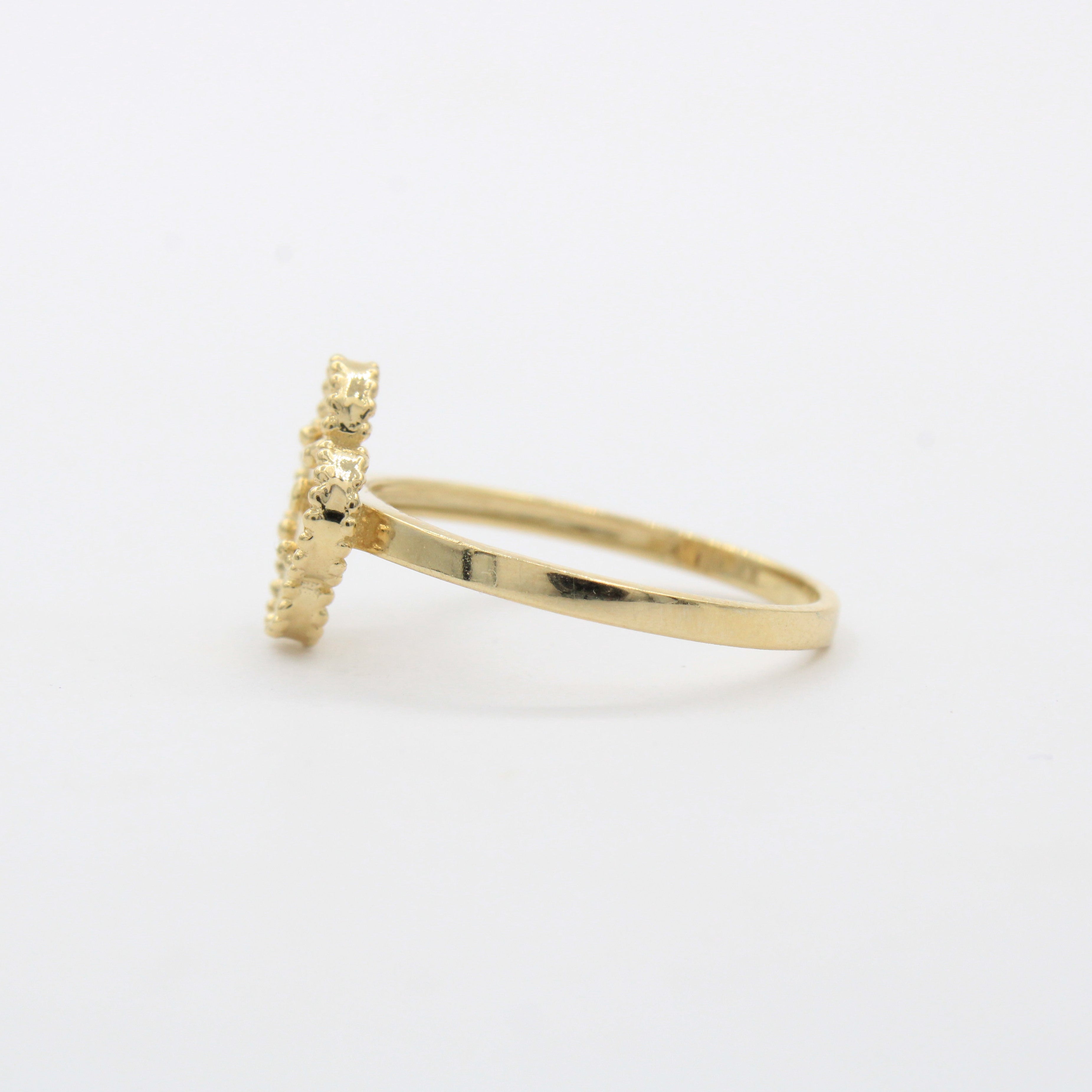 Anillo de Oro 14k con Trébol Diamantado mod. 10455
