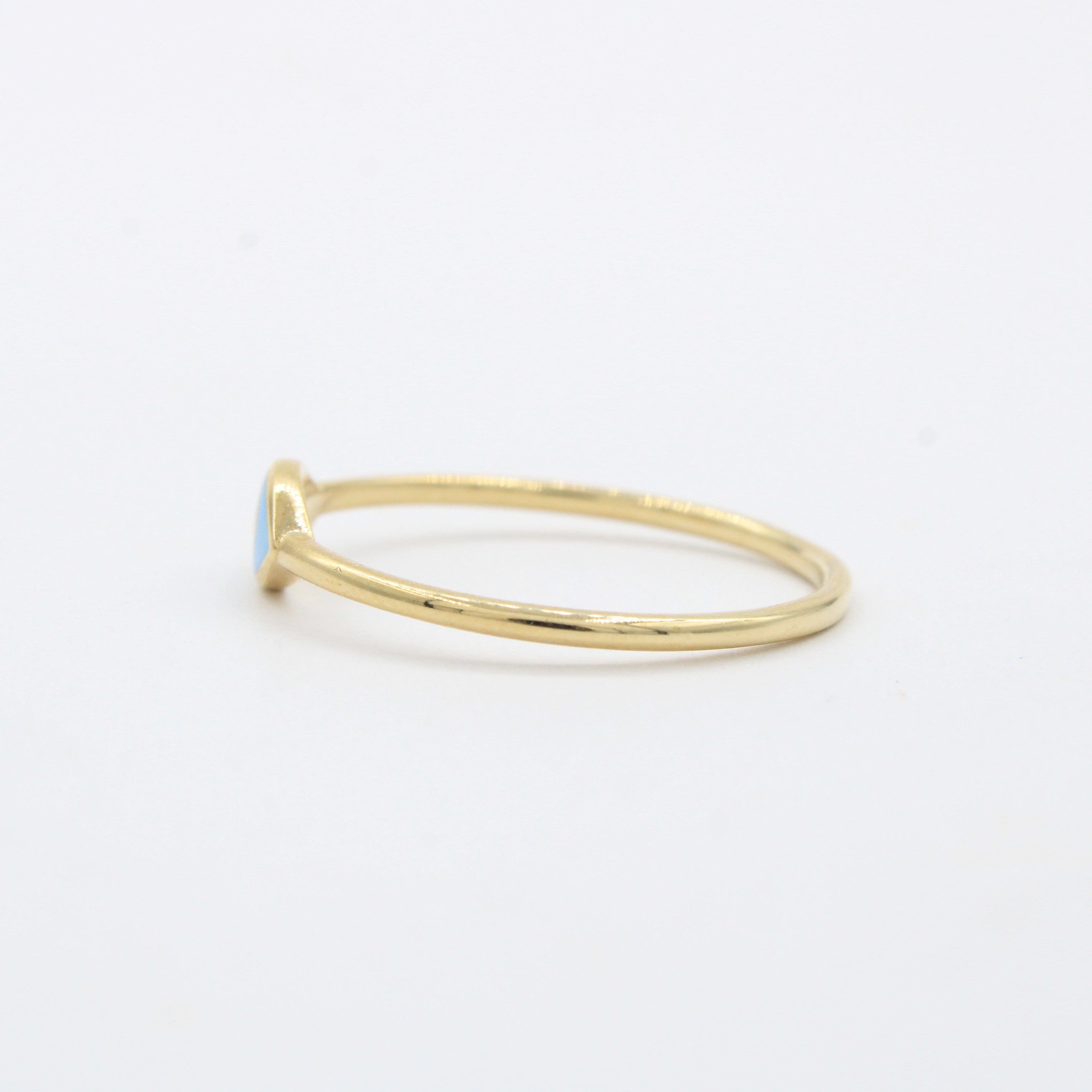 Anillo de Oro 14k Ojo Turco Azul mod. 10456