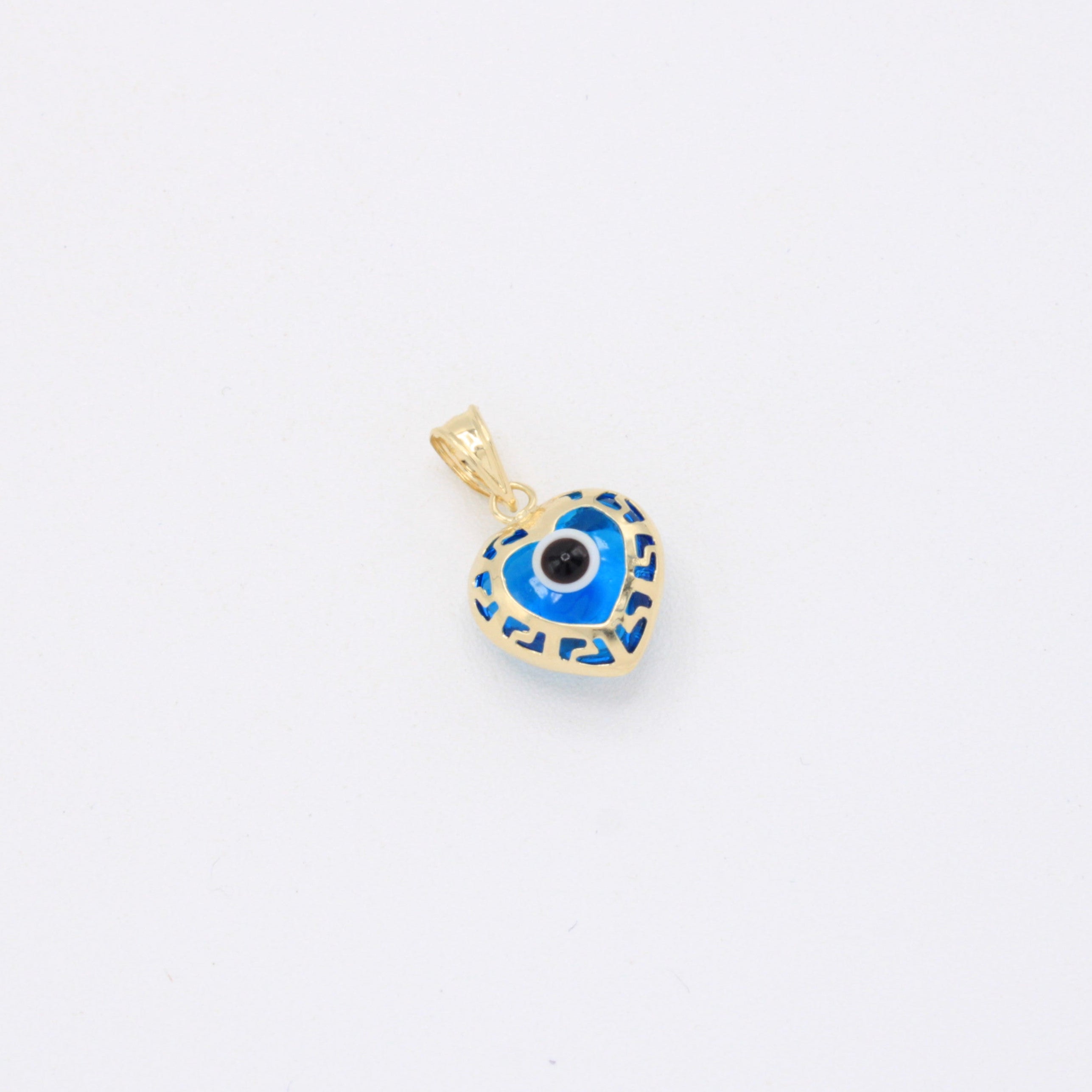 Dije de Oro 14k Corazón con Ojo Turco mod. 10943