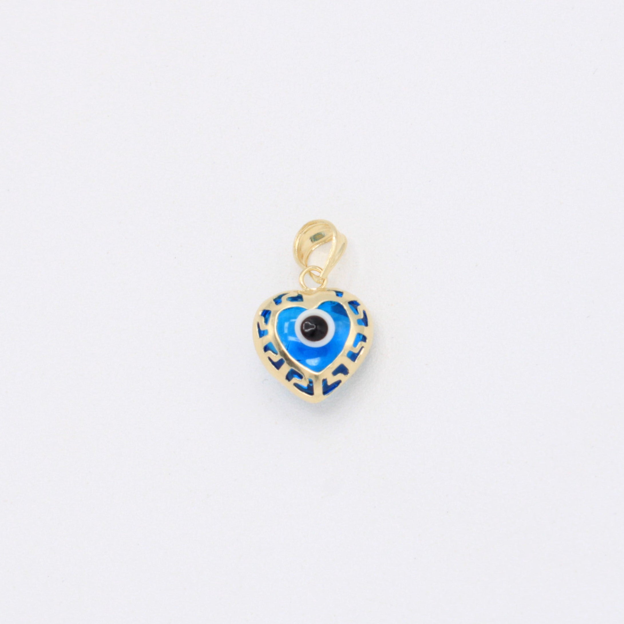 Dije de Oro 14k Corazón con Ojo Turco mod. 10943