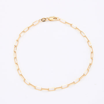 Pulsera de Oro 14k Paperclip Mediana mod. 10977