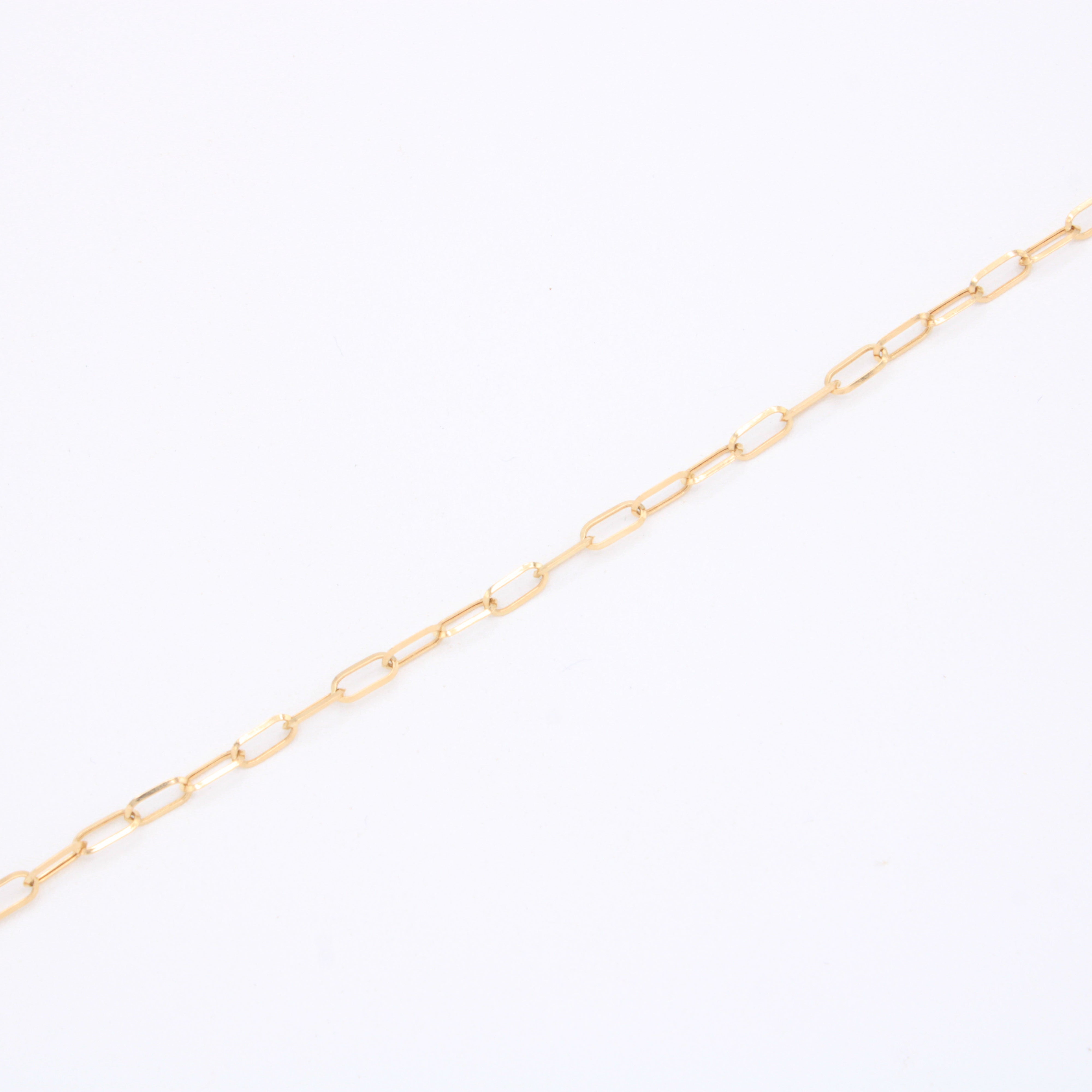 Pulsera de Oro 14k Paperclip Mediana mod. 10977