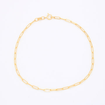 Pulsera de Oro 14k Paperclip delgada mod. 10978