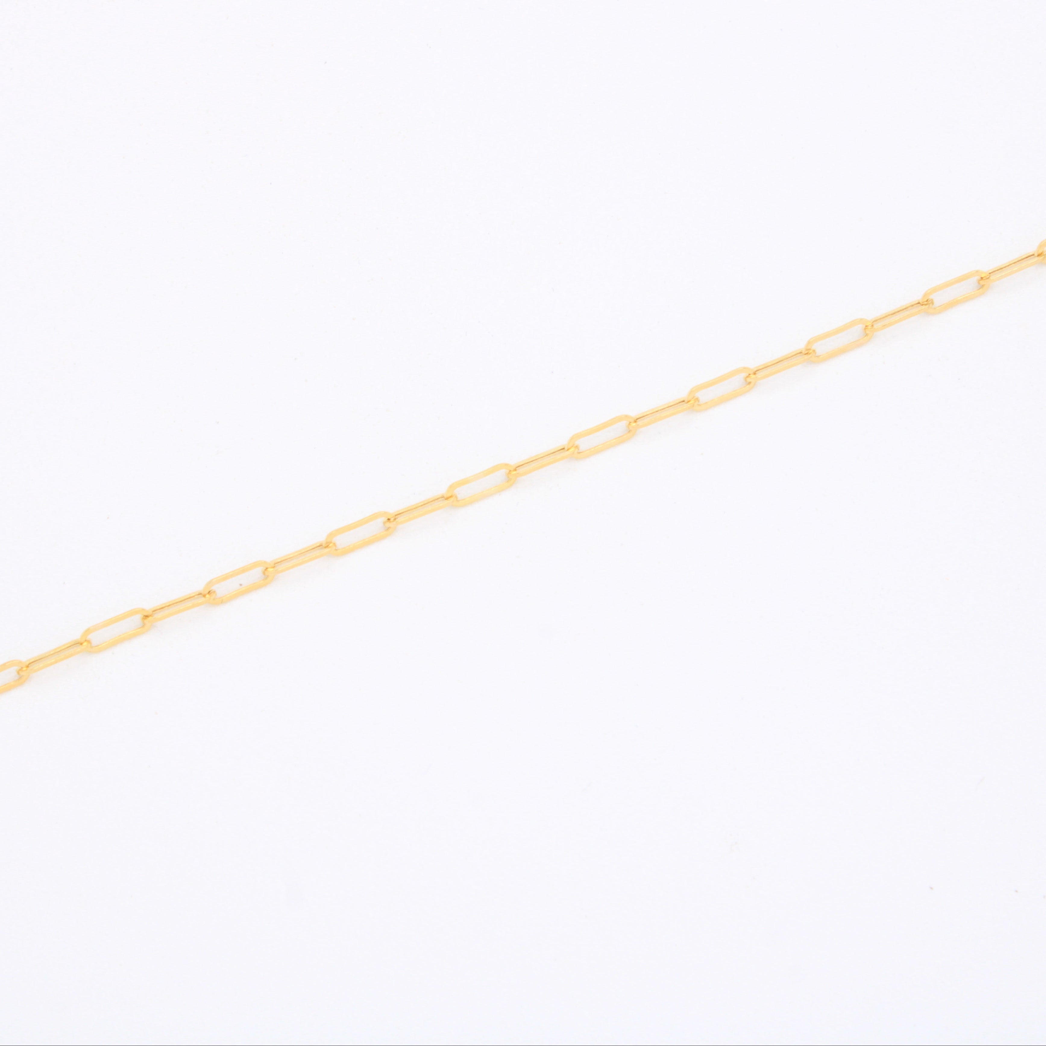 Pulsera de Oro 14k Paperclip delgada mod. 10978
