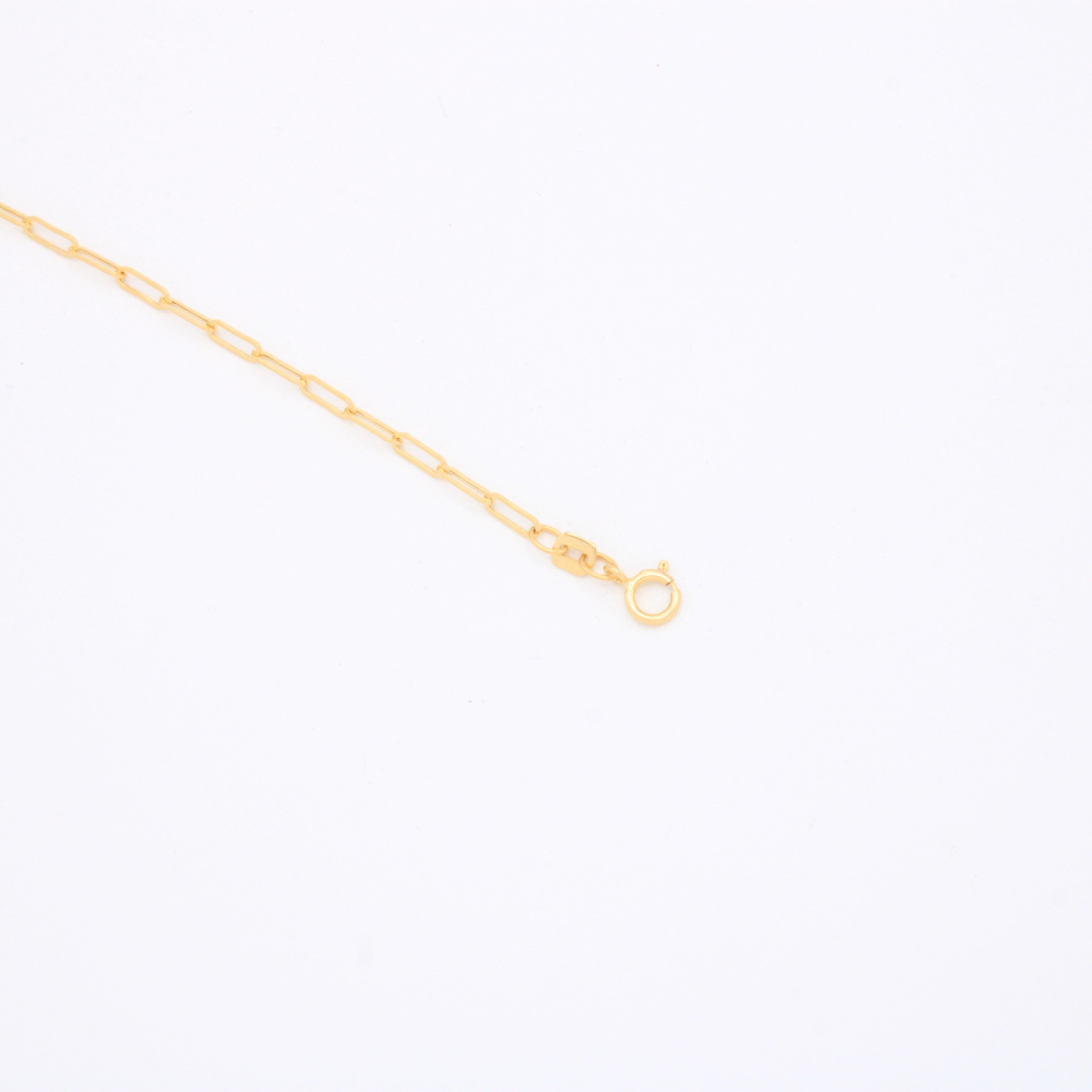 Pulsera de Oro 14k Paperclip delgada mod. 10978