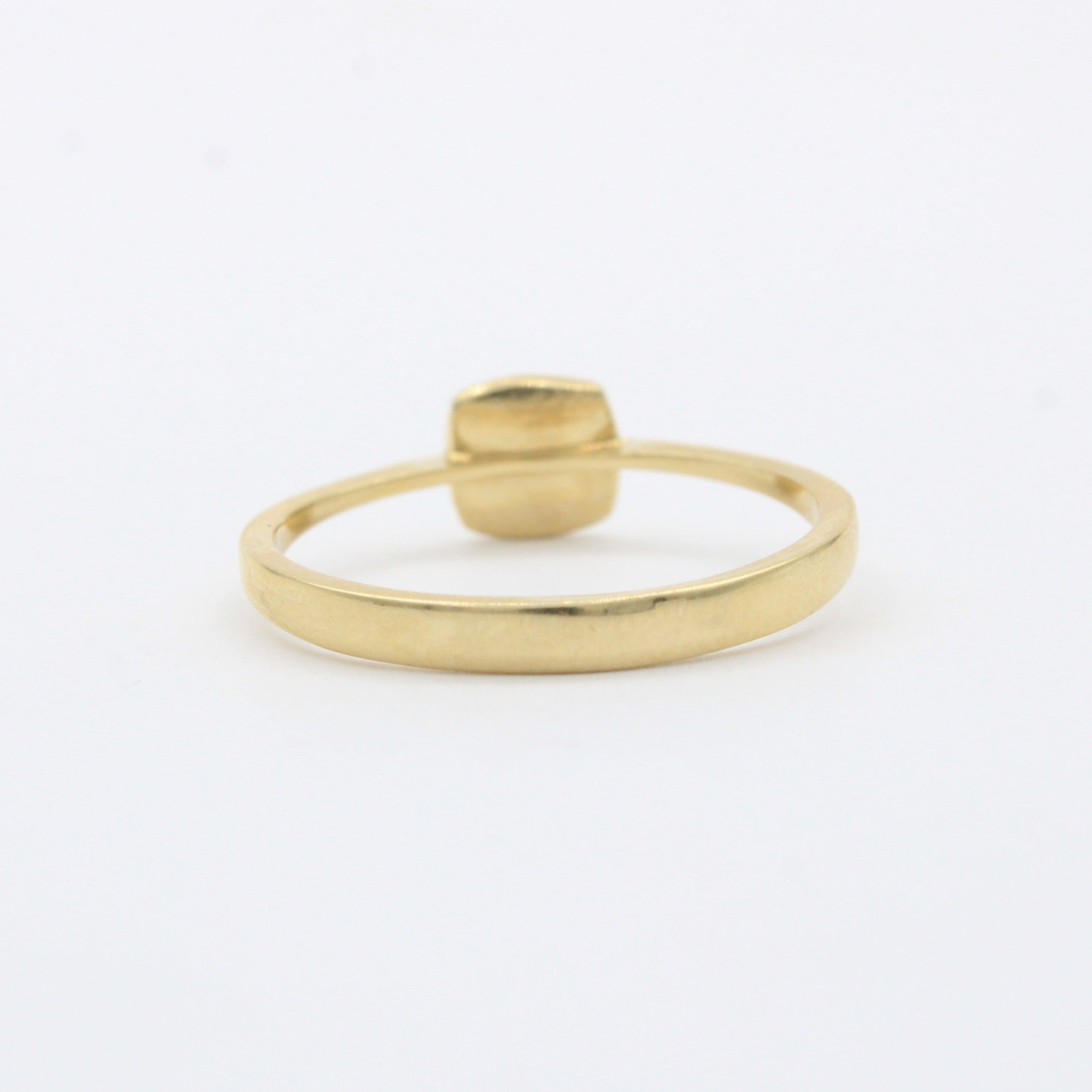 Anillo de Oro 14k Suerte Turquesa con Chispa de Zirconia mod. 10457