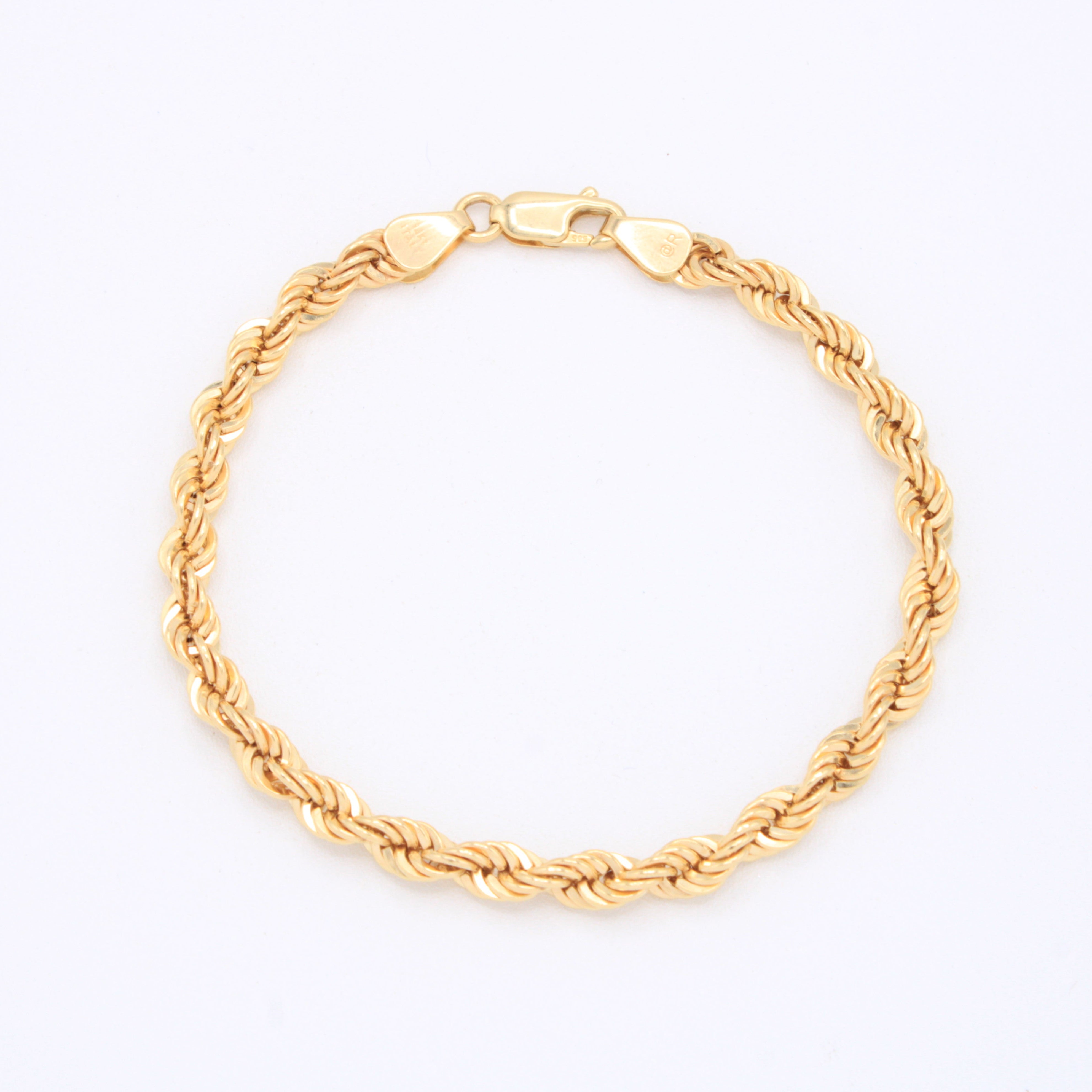 Pulsera de Oro 14k Tejido Torzal Grueso mod. 10979