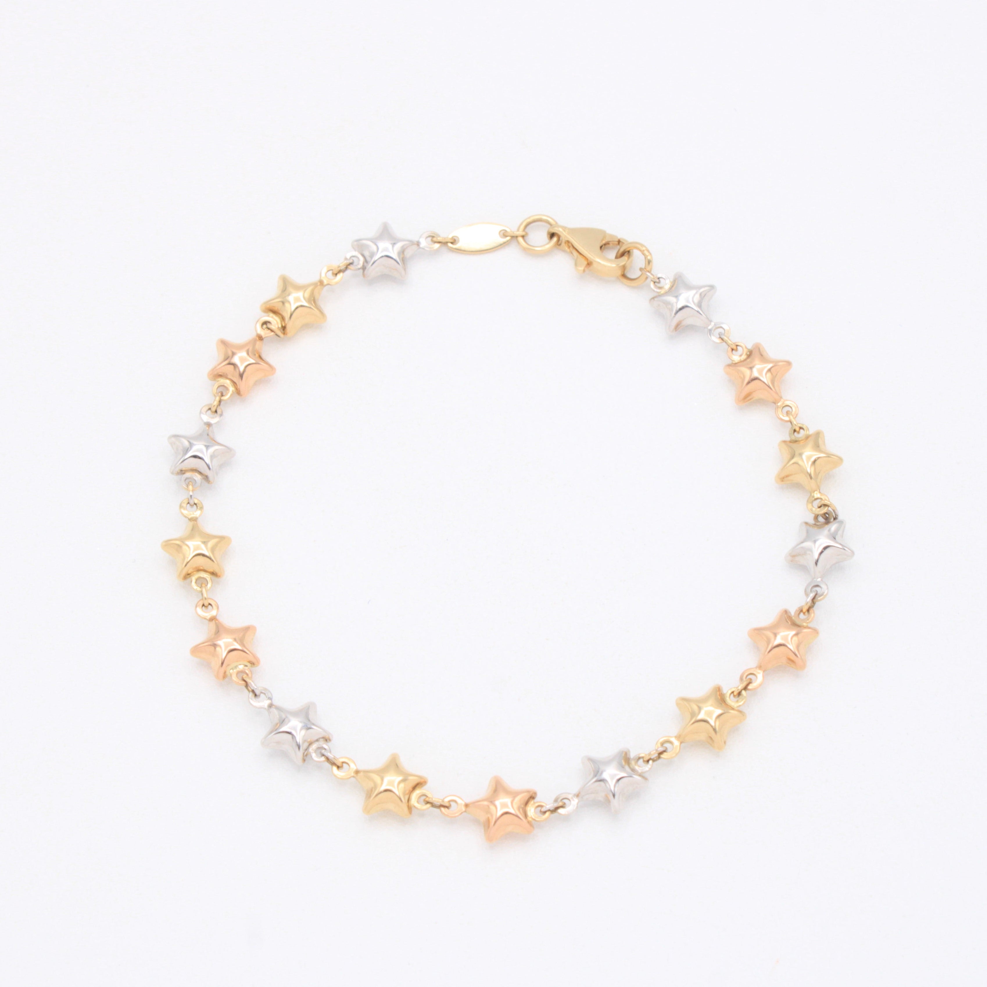 Pulsera de Oro 14k Estrellas Florentinas mod. 10947