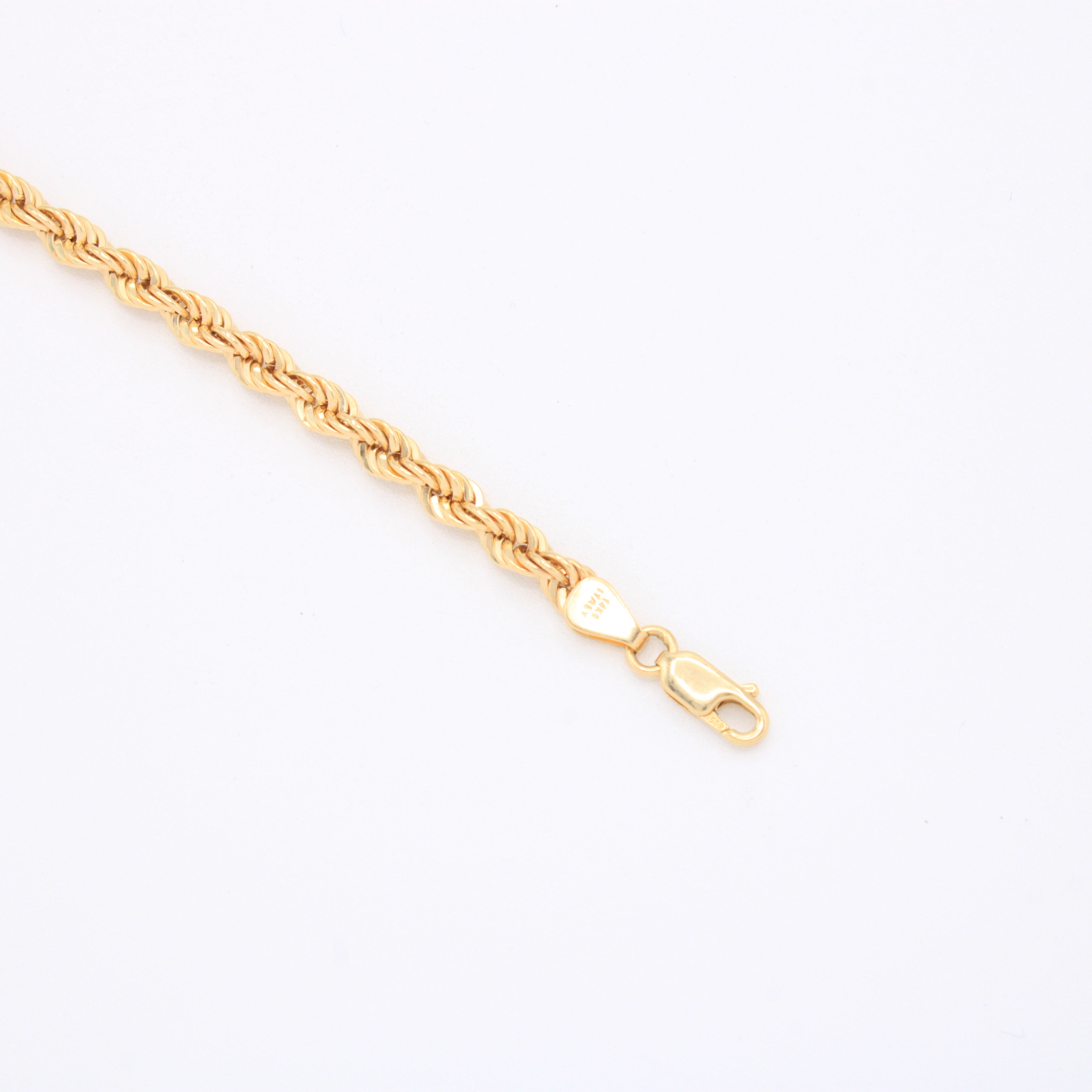 Pulsera de Oro 14k Tejido Torzal Grueso mod. 10979