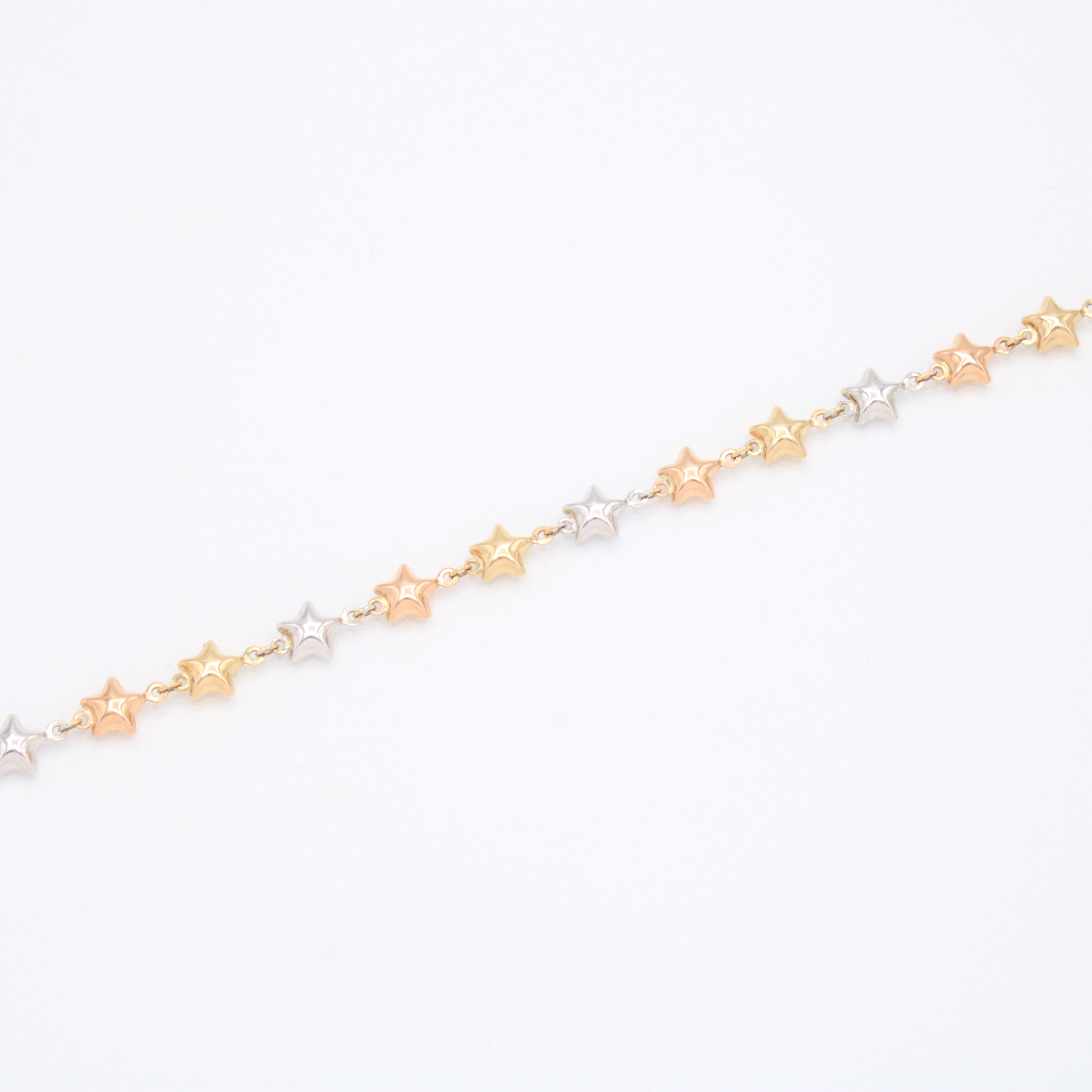 Pulsera de Oro 14k Estrellas Florentinas mod. 10947