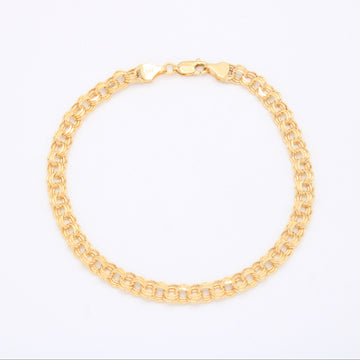 Pulsera de Oro 14k Tejido Chino Gruesa mod. 10980