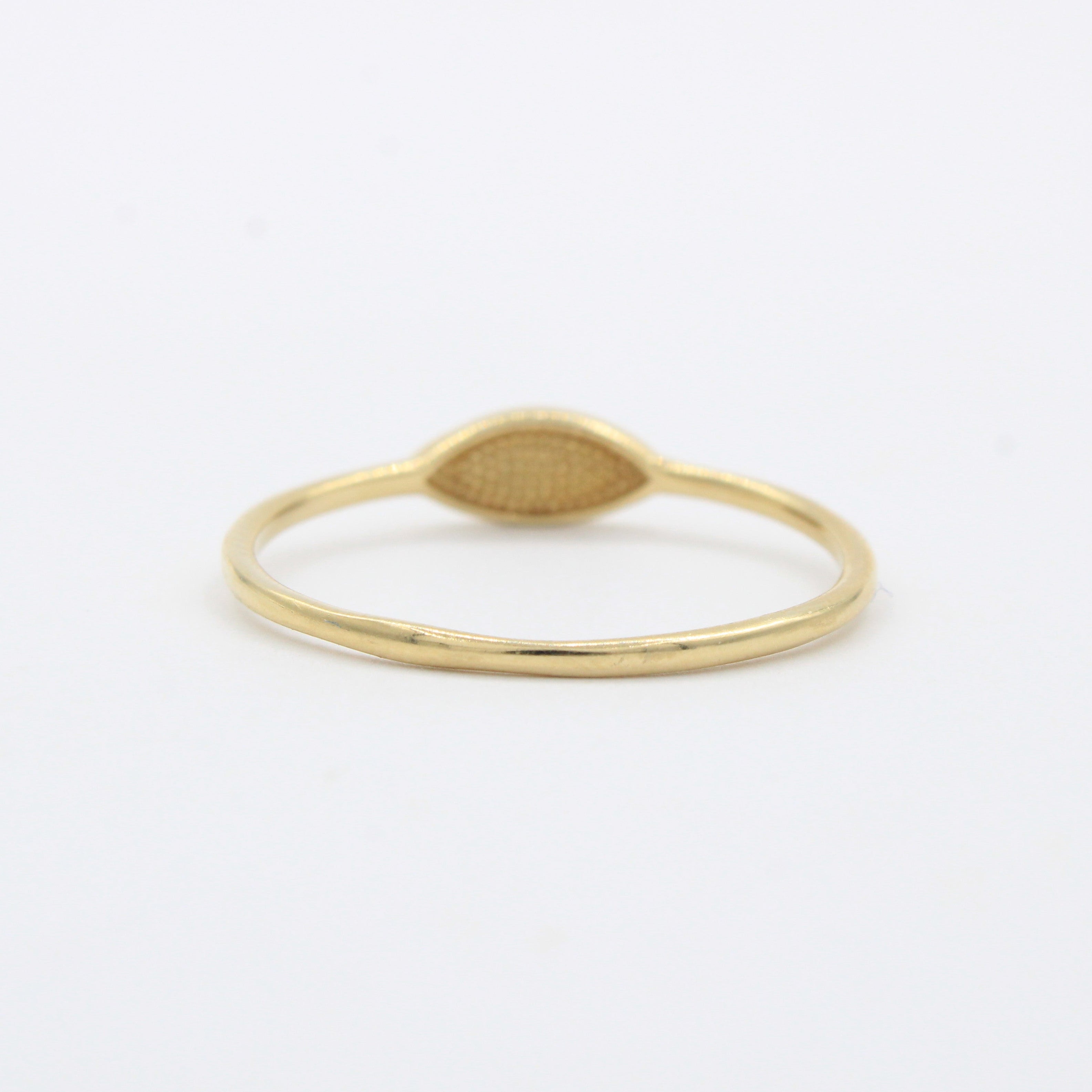 Anillo de Oro 14k Ojo Turco Azul con Bisel mod. 10459