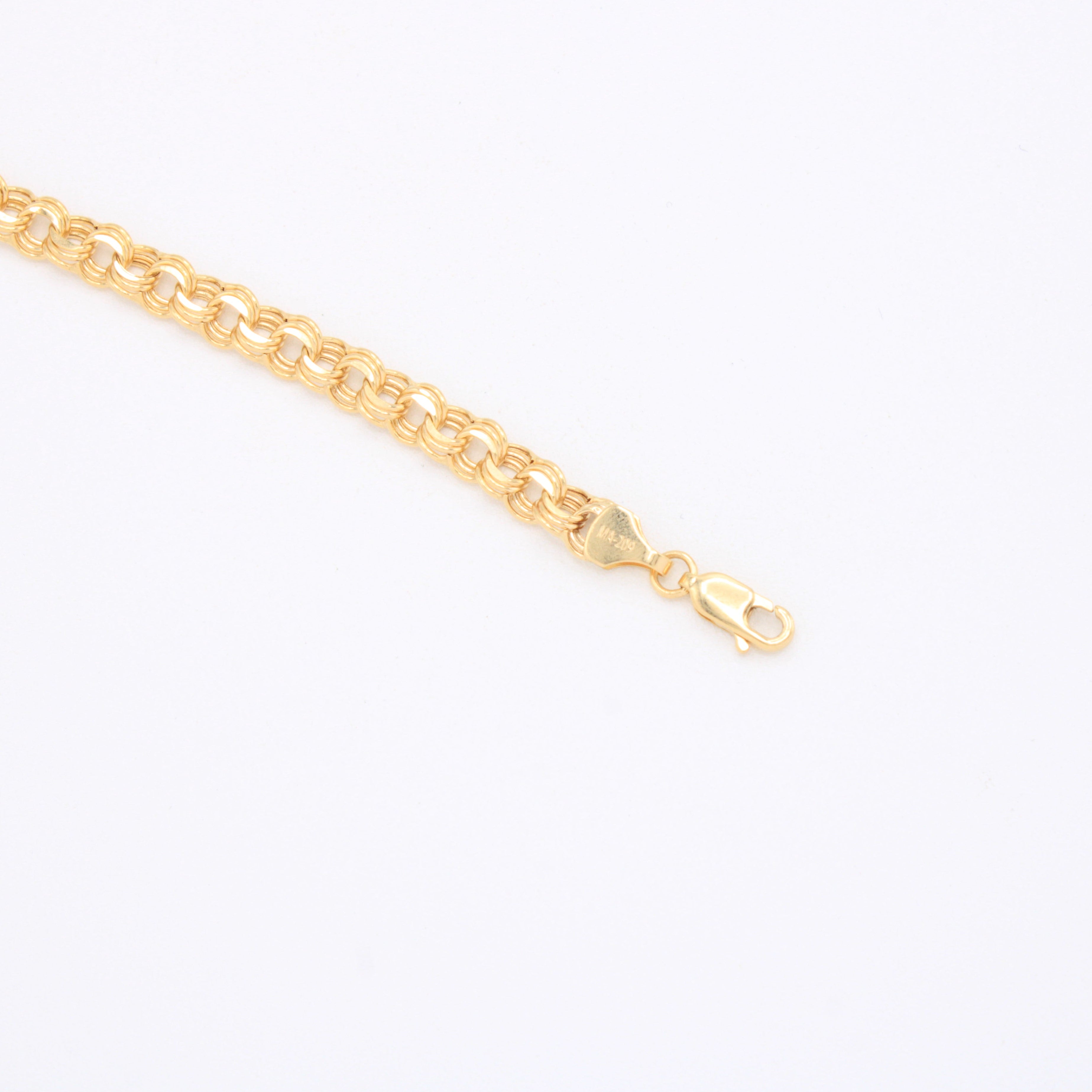 Pulsera de Oro 14k Tejido Chino Gruesa mod. 10980
