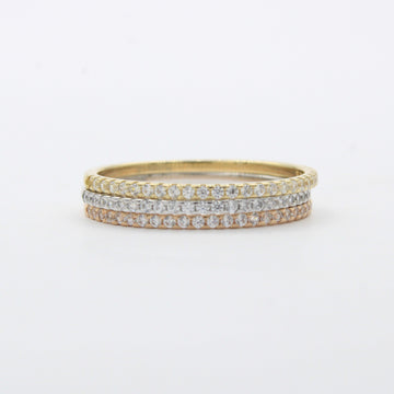 Anillo de Oro 14k Fin de Semana Incrustado con Zirconias Finas mod. 10460