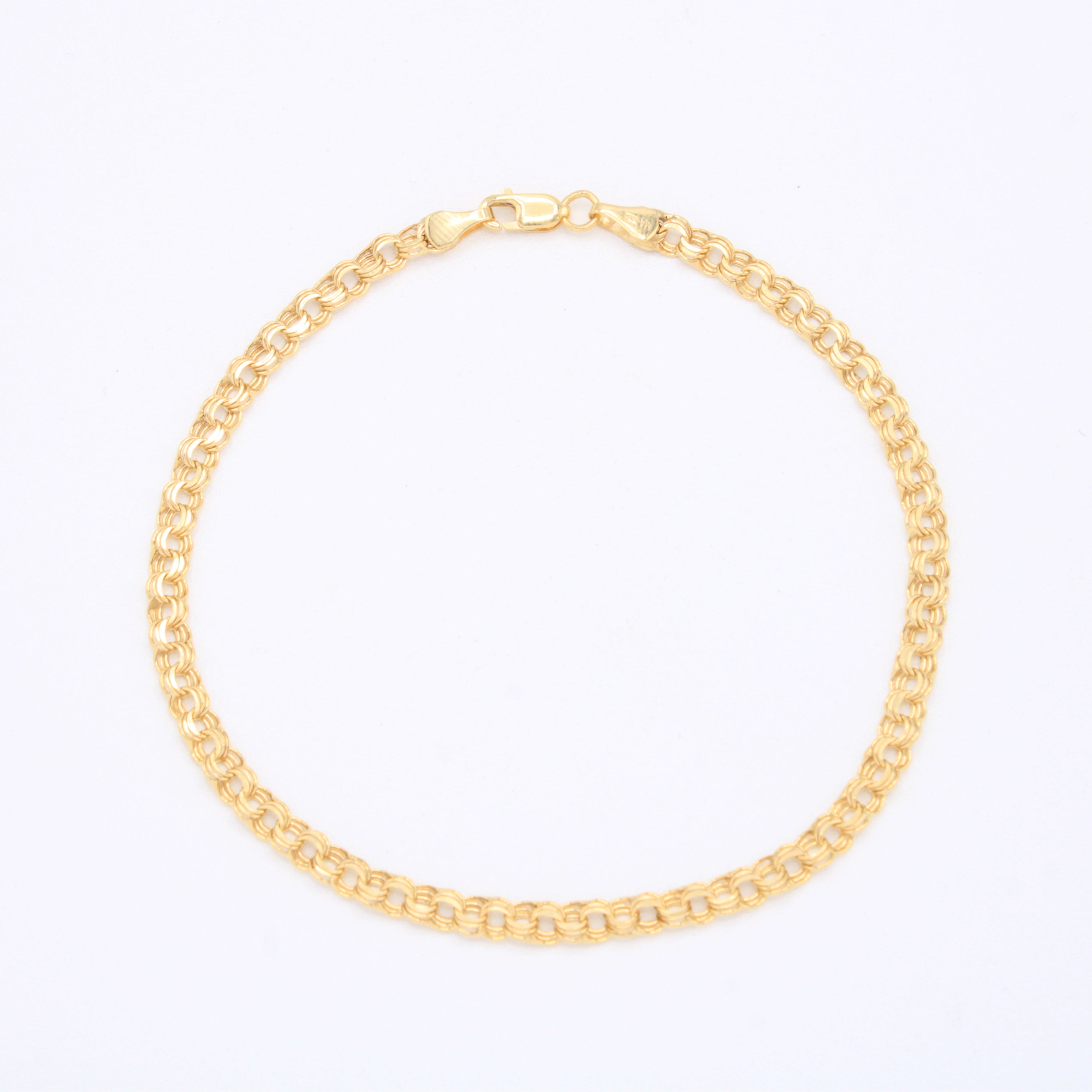 Pulsera de Oro 14k Tejido Chino Delgada mod. 10981