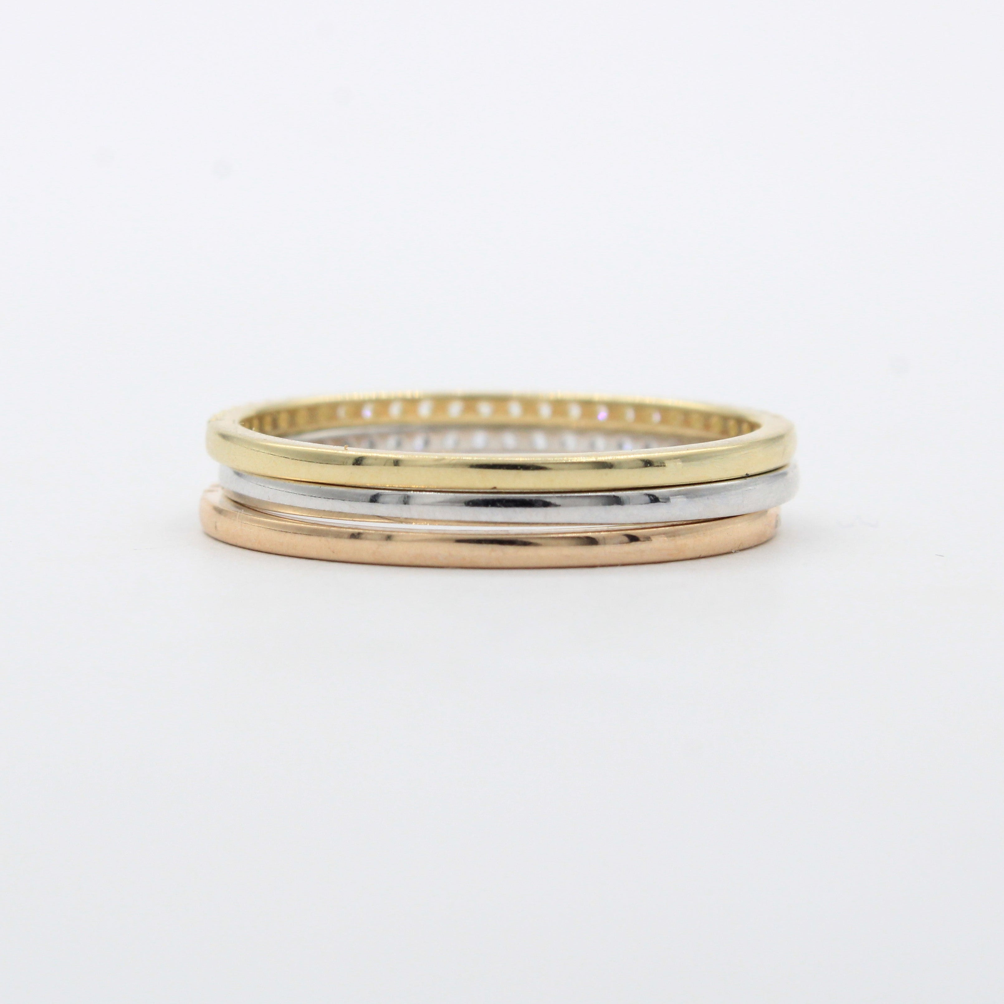 Anillo de Oro 14k Fin de Semana Incrustado con Zirconias Finas mod. 10460