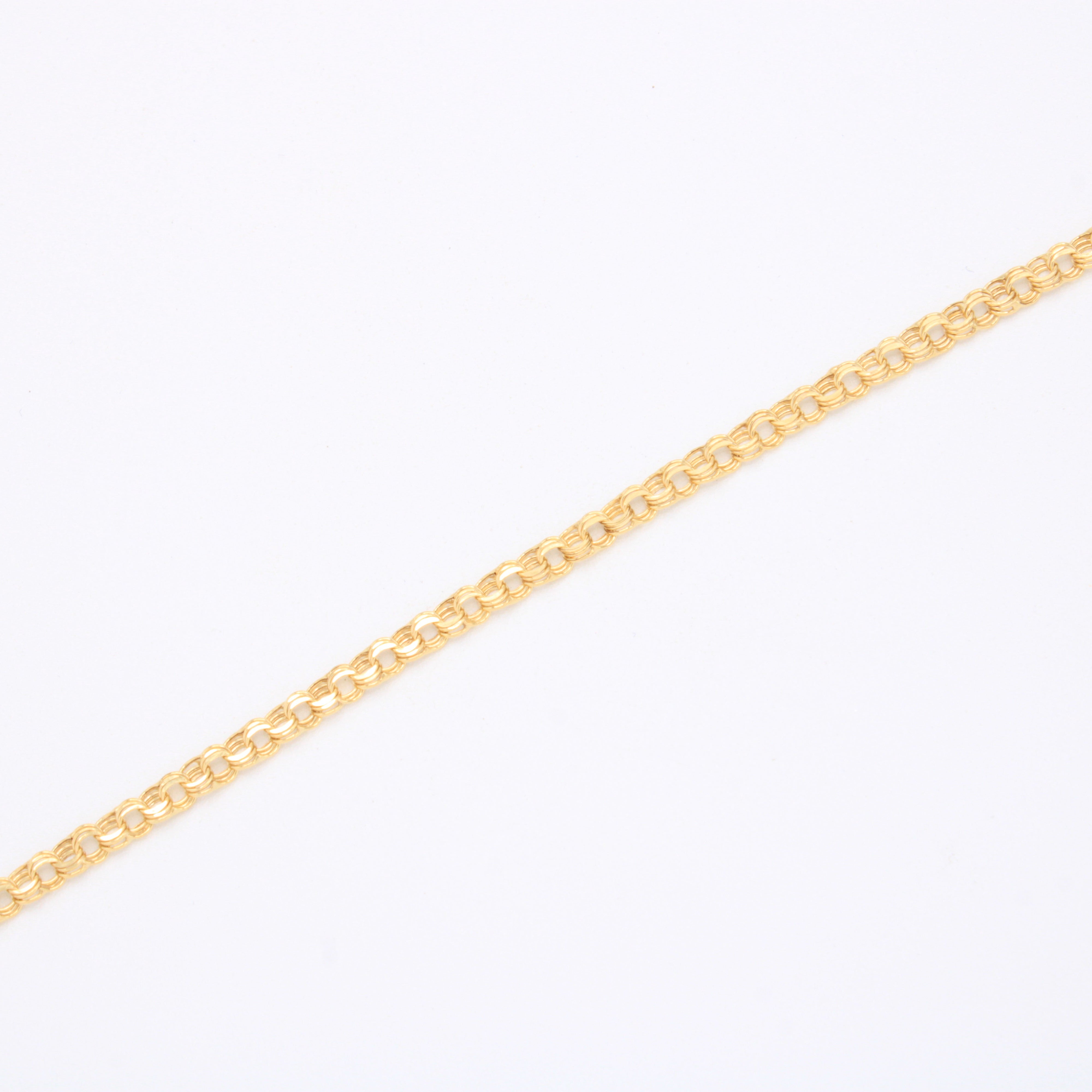 Pulsera de Oro 14k Tejido Chino Delgada mod. 10981
