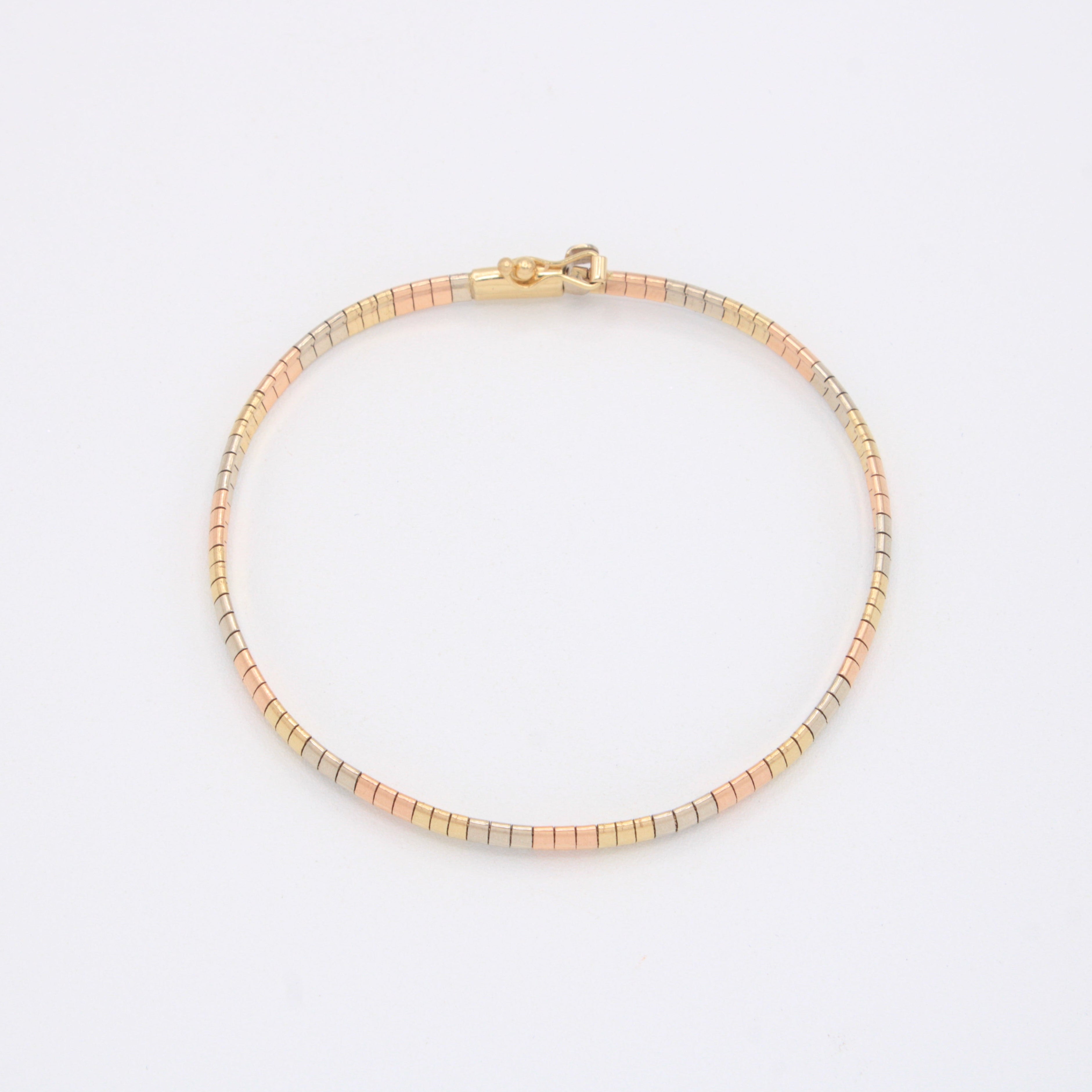 Pulsera de Oro 14k Florentina Tejido Cleopatra Elegante mod. 10950