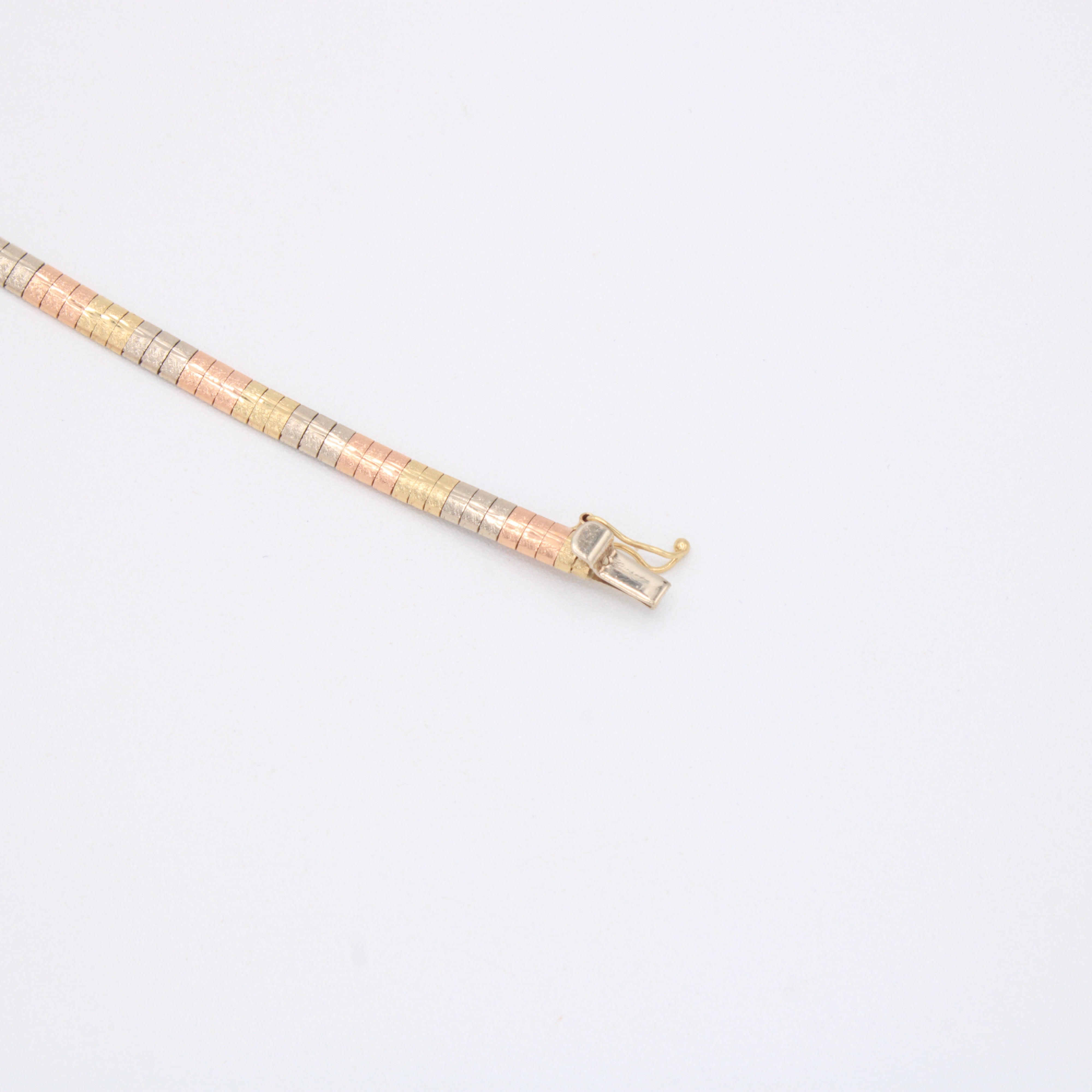 Pulsera de Oro 14k Florentina Tejido Cleopatra Elegante mod. 10950