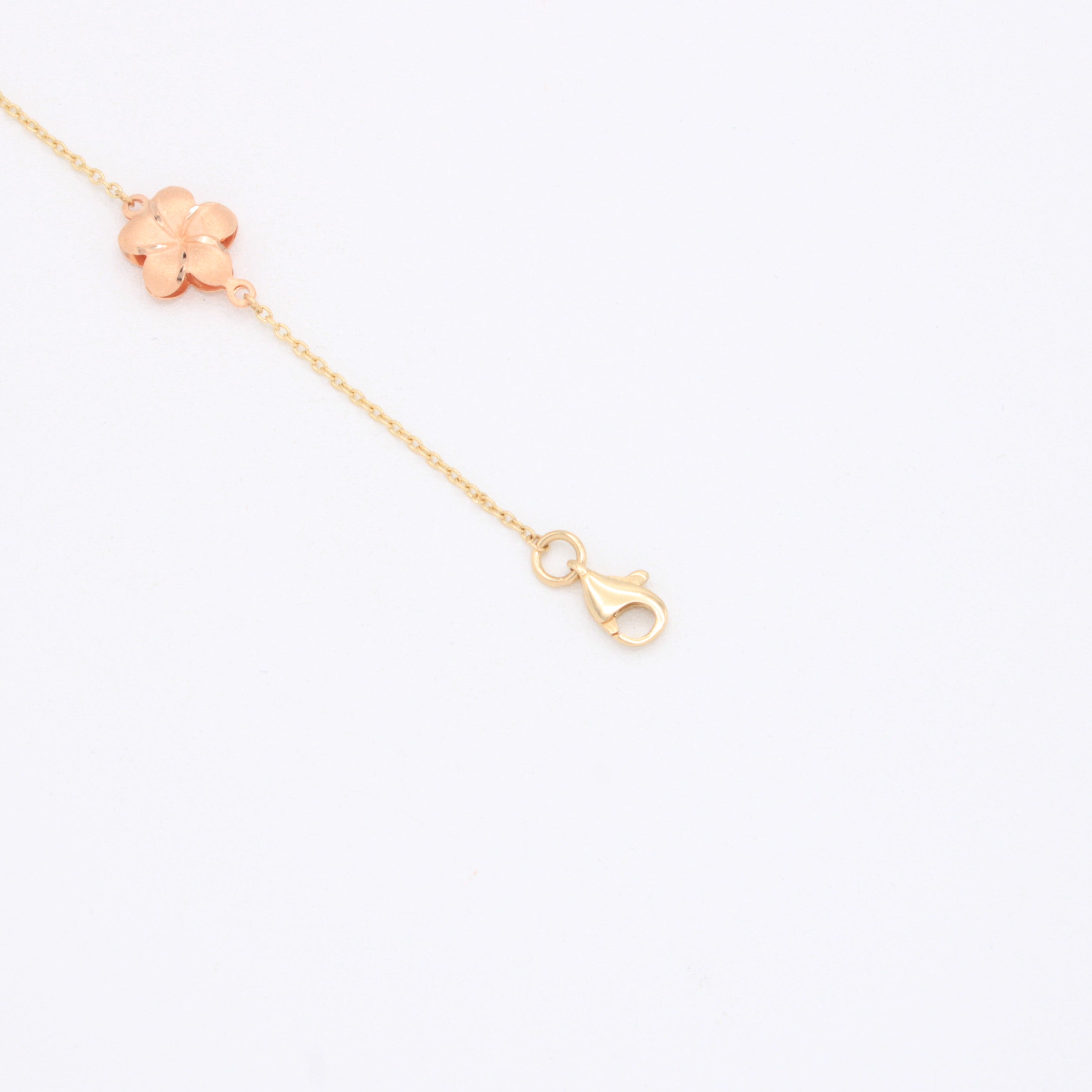 Pulsera de Oro 14k Florentina con Flores de Mayo mod. 10951