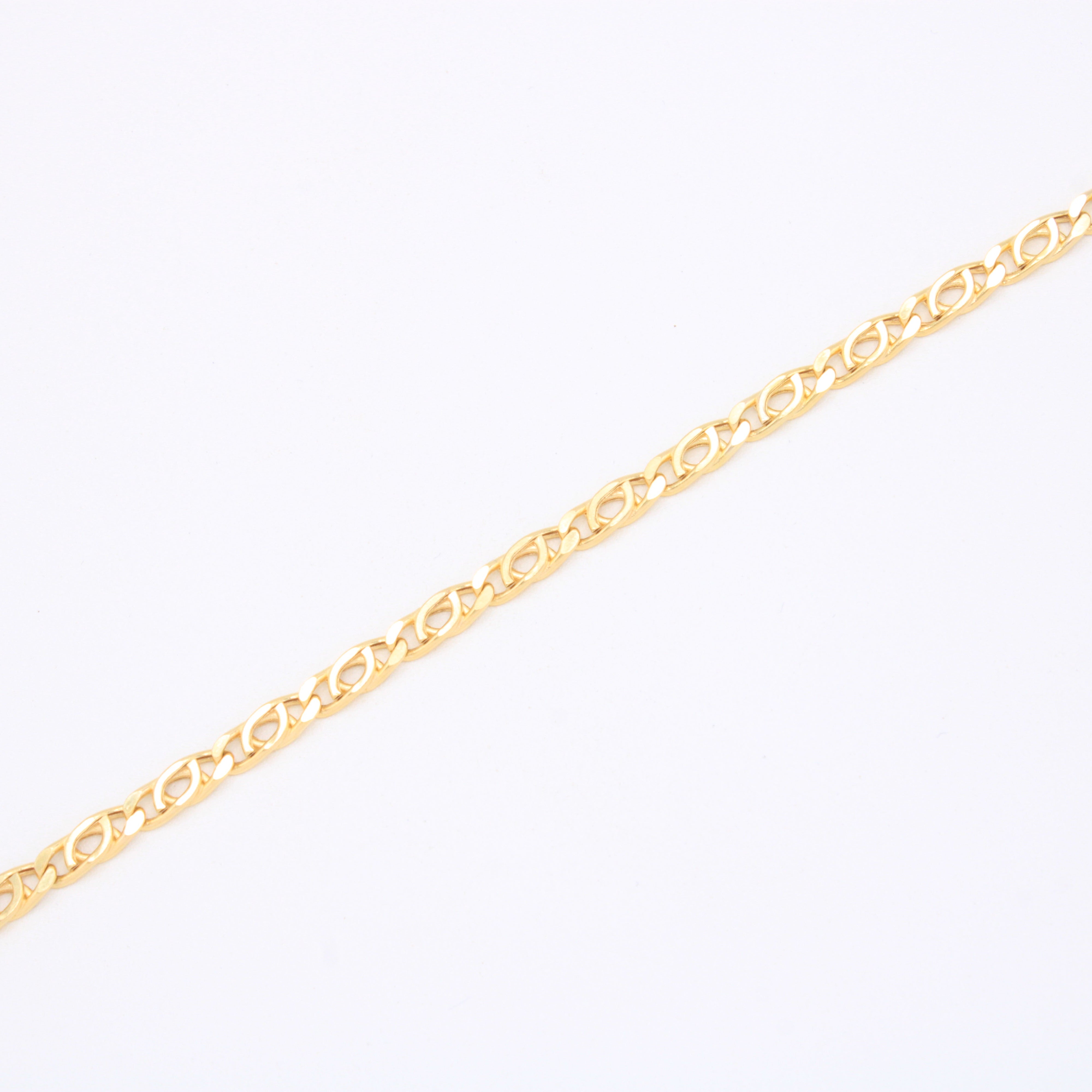 Pulsera de Oro 14k Tejido Ojo de Tigre mod. 10983