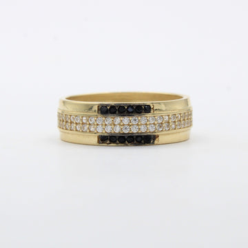 Anillo de Oro 14k Diseño Fino con Incrustación de Zirconias en Circunferencia mod. 10466