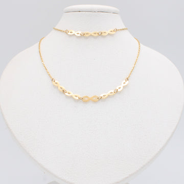 Gargantilla de Oro 14k Diseño Doble de Infinitos mod. 10957
