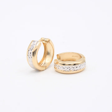 Grapa de Oro 14k con Detalles Diamantados en Oro Blanco mod. 10989