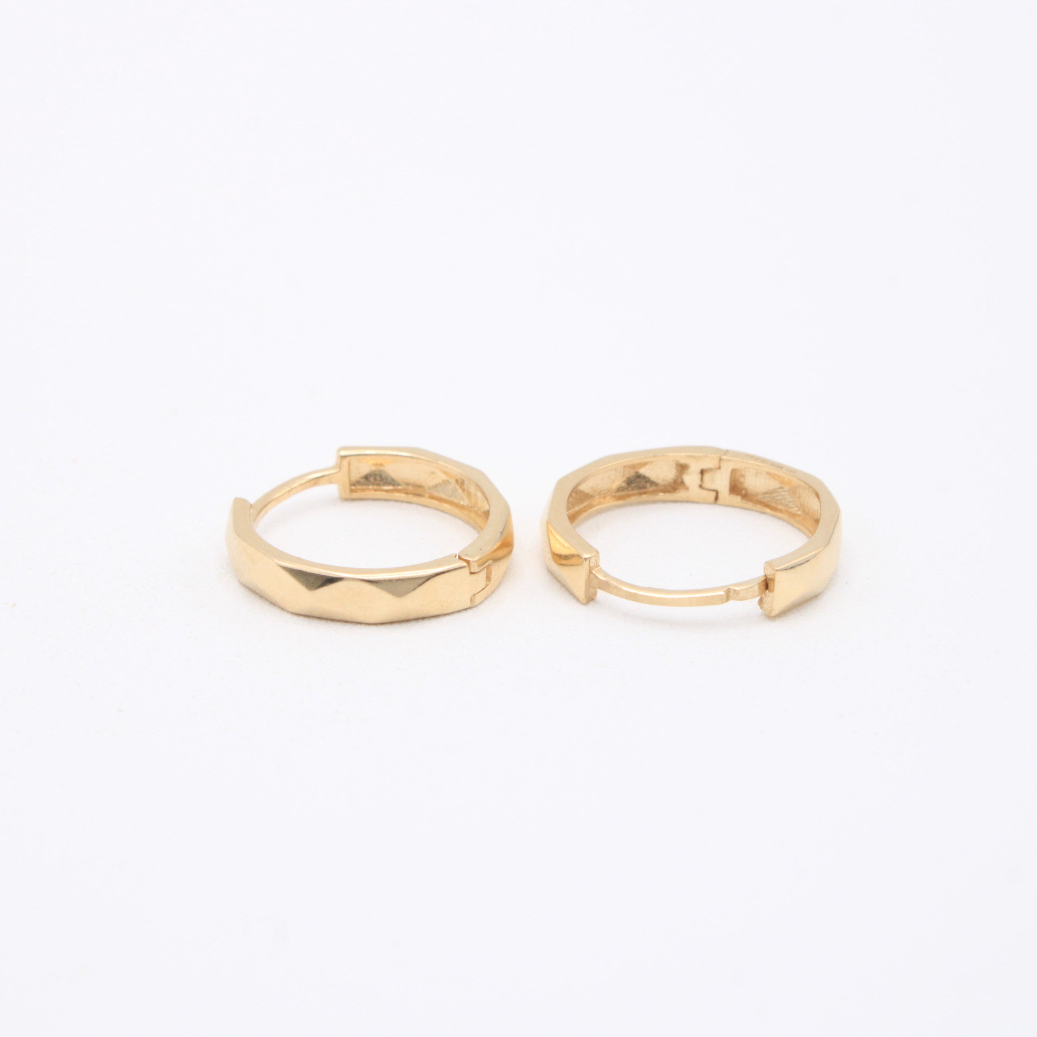 Grapa de Oro 14k Facetadas Elegantes mod. 10990