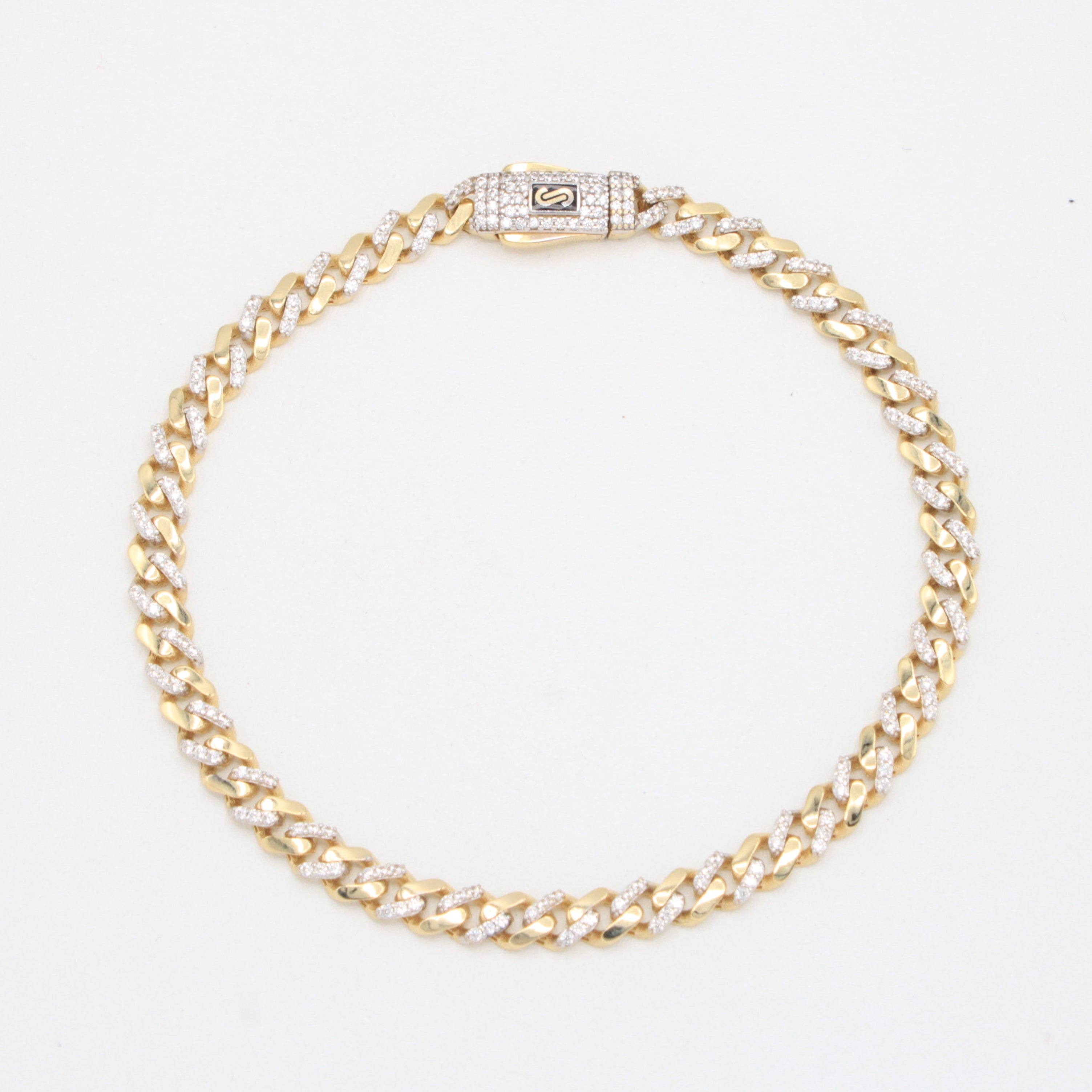 Pulsera de Oro 14k Monaco Modelo Classic con Zirconias mod. 10991