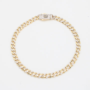 Pulsera de Oro 14k Monaco Modelo Classic con Zirconias mod. 10991