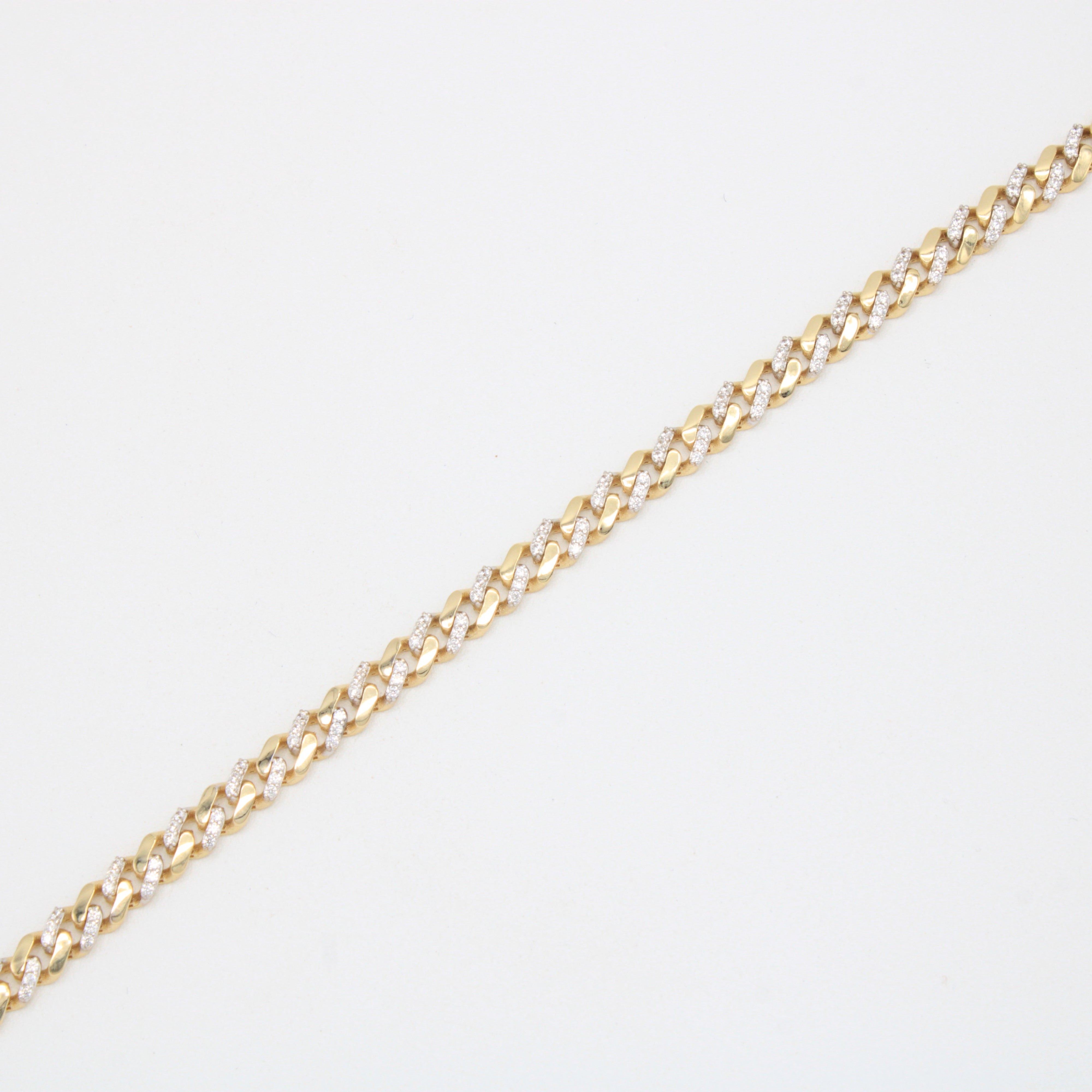 Pulsera de Oro 14k Monaco Modelo Classic con Zirconias mod. 10991