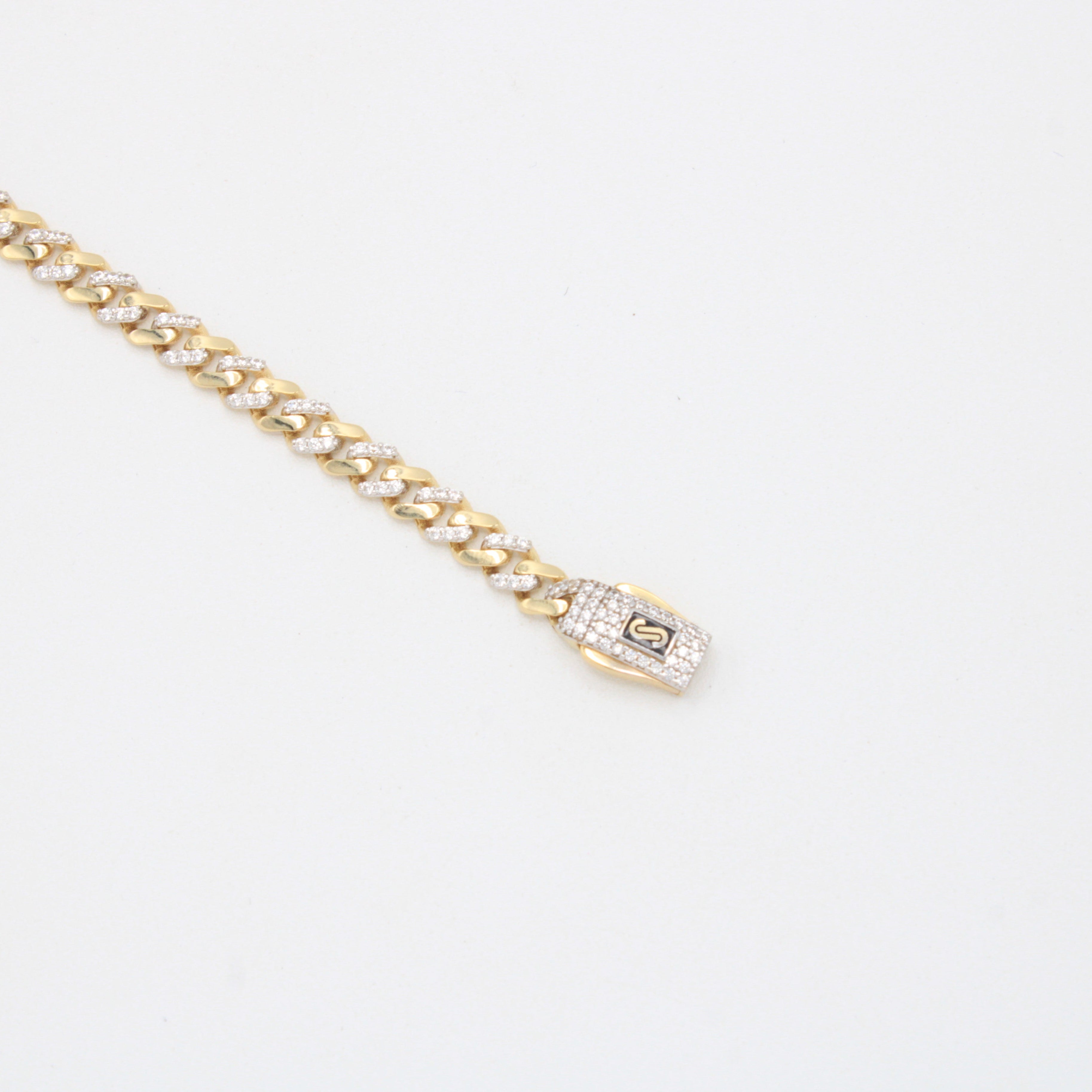 Pulsera de Oro 14k Monaco Modelo Classic con Zirconias mod. 10991