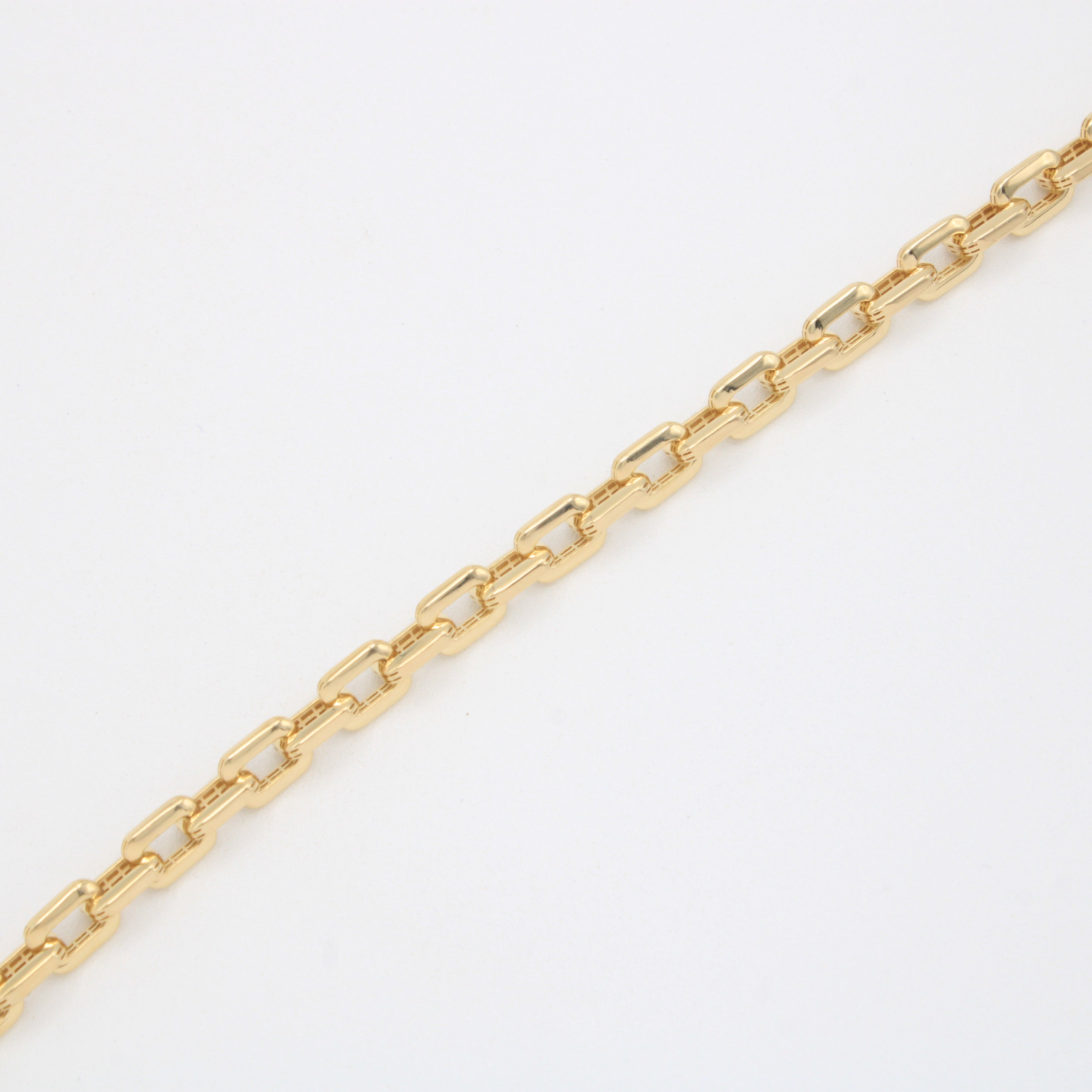 Pulsera de Oro 14k Monaco Modelo Cubo con Broche Pavé mod. 10992