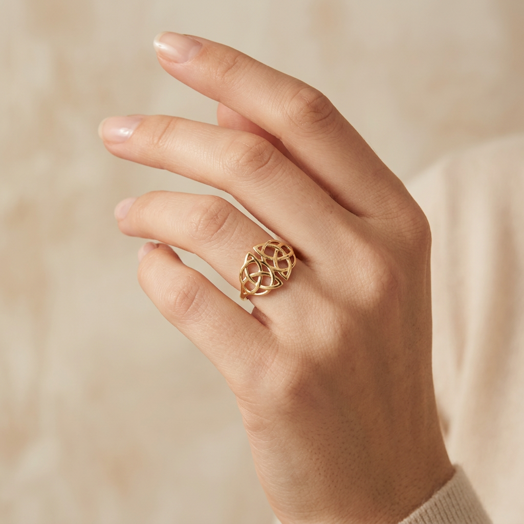 Anillo de Oro 14k Nudo Infinito mod. 10869