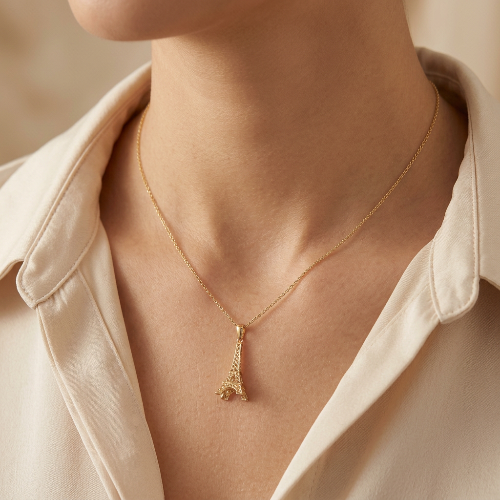 Dije de Oro 14k Torre Eiffel Elegante mod. 10938