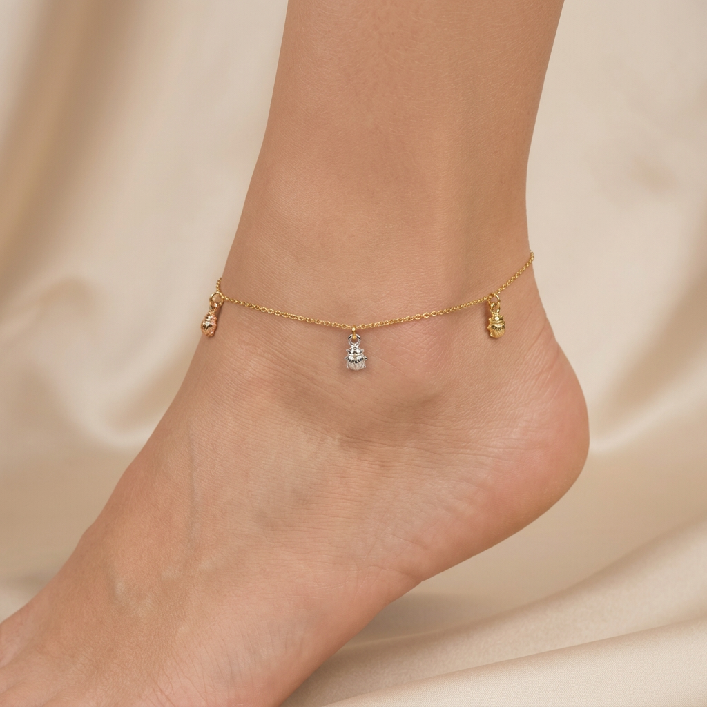 Tobillera de Oro 14k Catarinas Florentinas mod. 11072