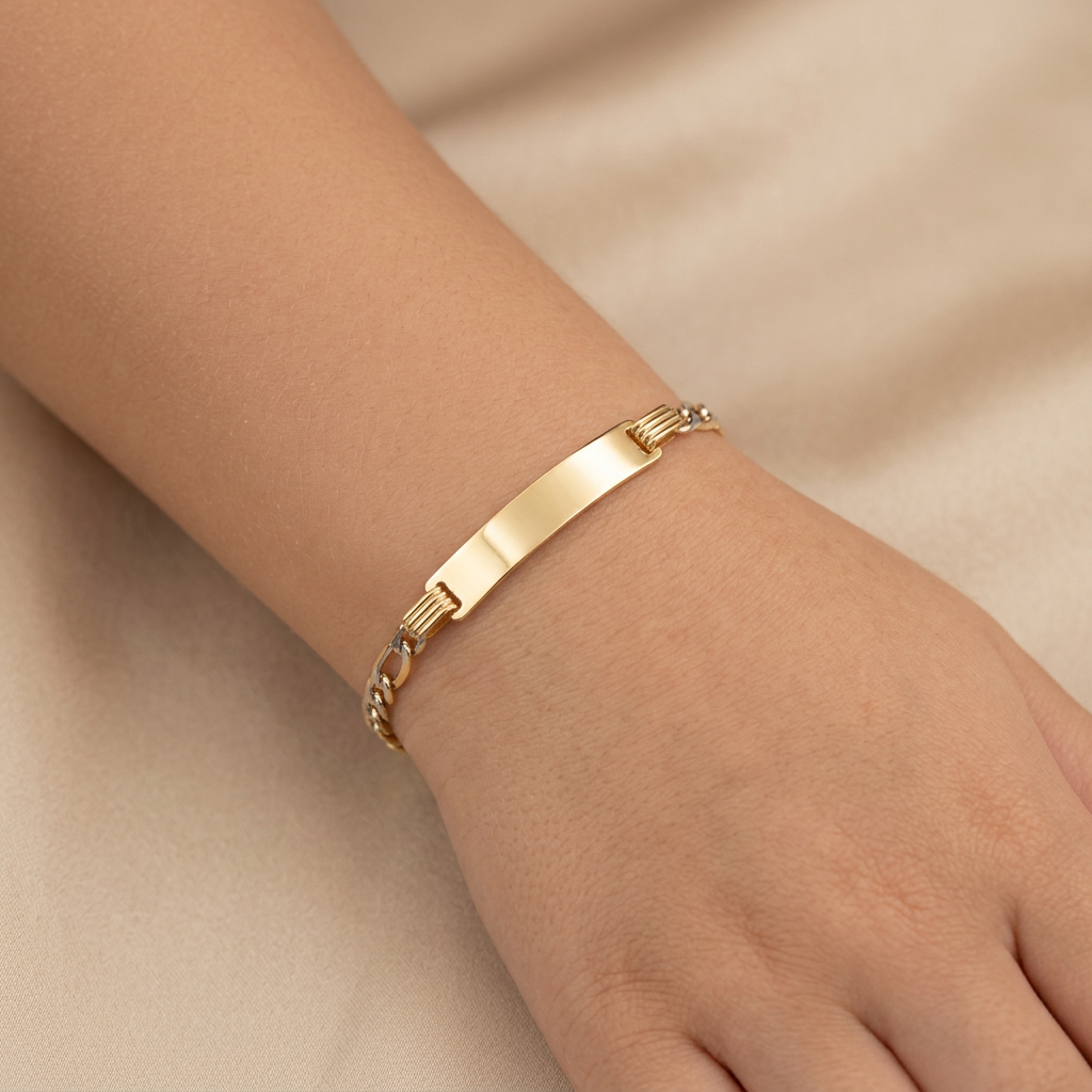 Esclava de Oro 14k para Niño Tejido 3x1 mod. 11208