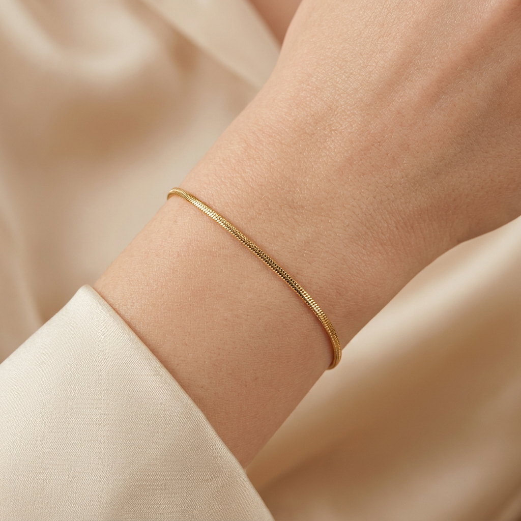 Pulsera de Oro 14k Panza de Vibora Delgada mod. 10982