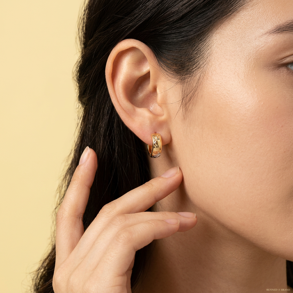 Grapa de Oro 14k con Pequeñas Hojas Florentinas mod. 10988