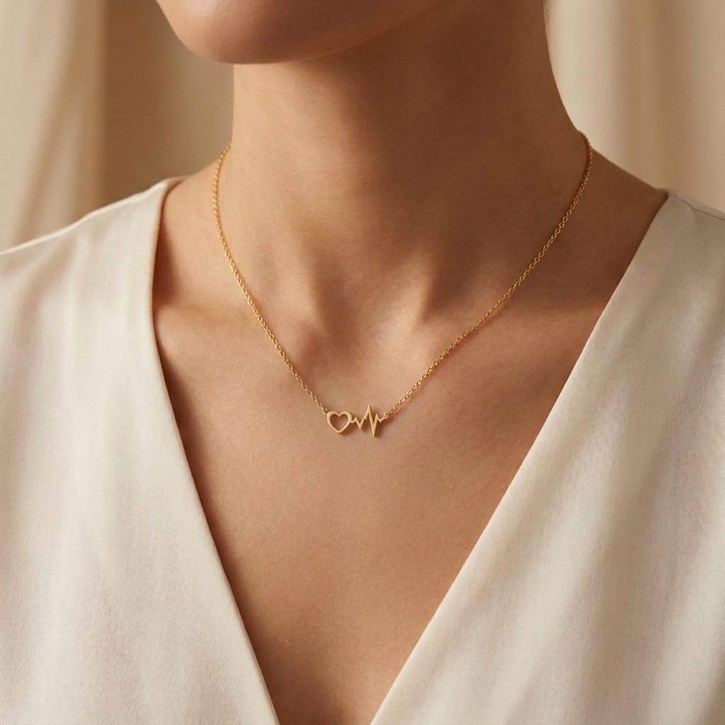 Gargantilla de Oro 14k Latido de Corazón mod. 11151