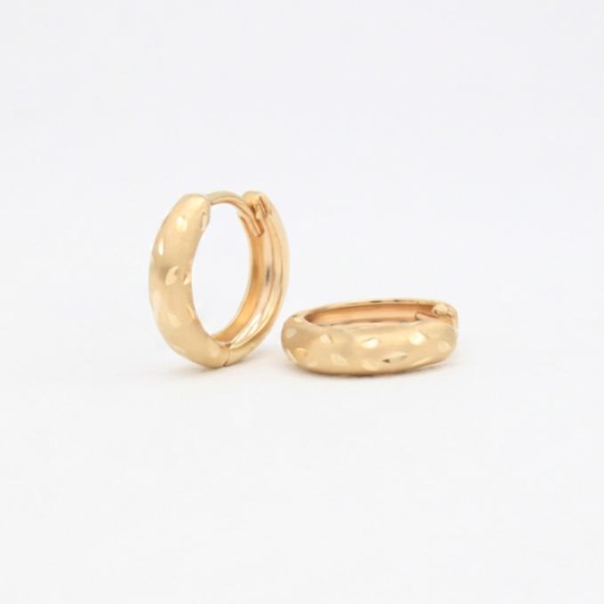 Grapa de Oro 14k Matte con Detalles Brillantes mod. 10984