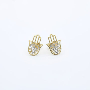 Arete de Oro 14k Mano de Fátima mod. 10047